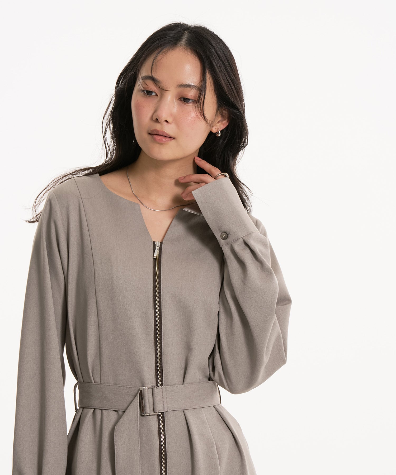 ポケットベストSETジッパーワンピース