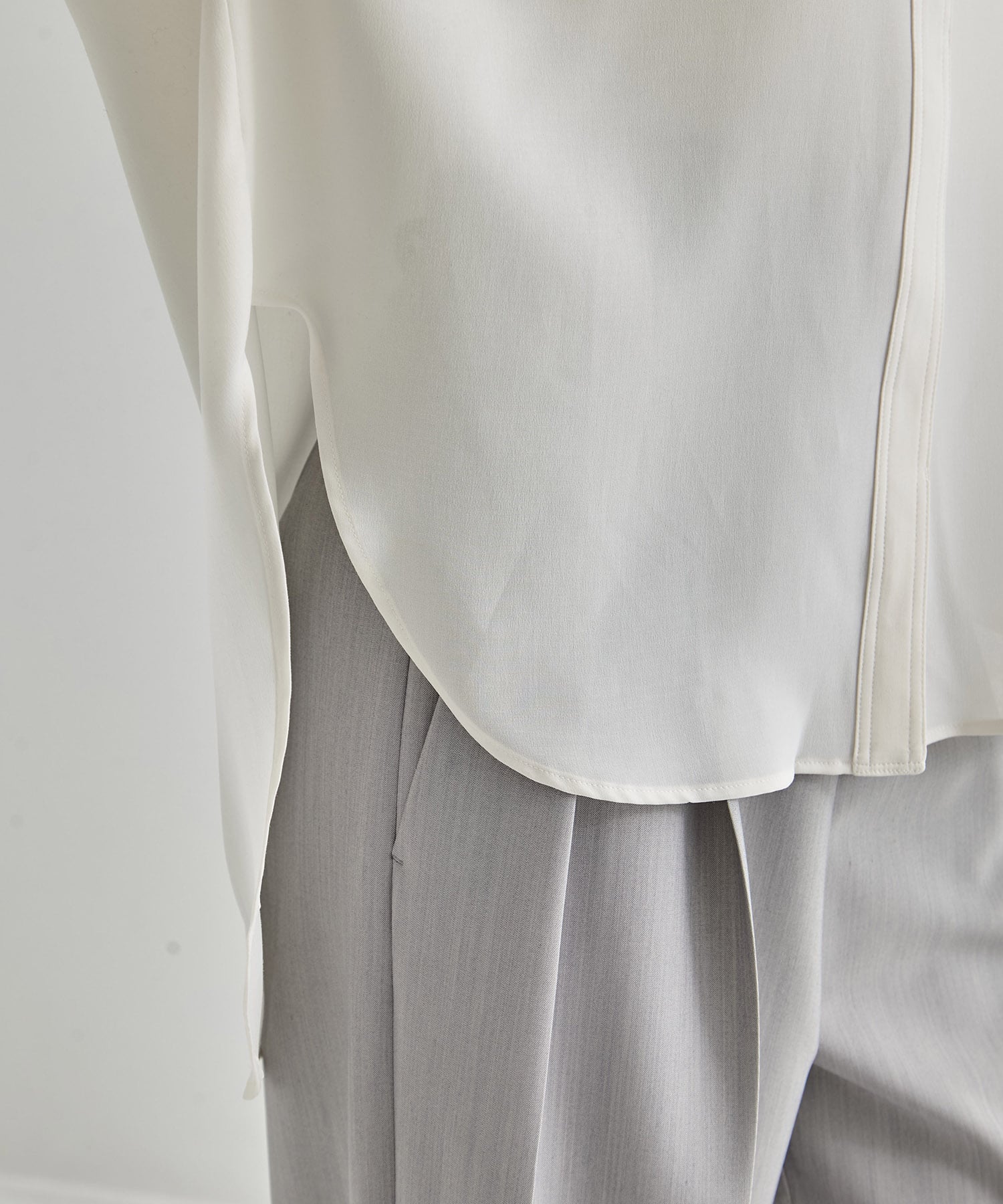 Cape Detail Sheer Over Shirt