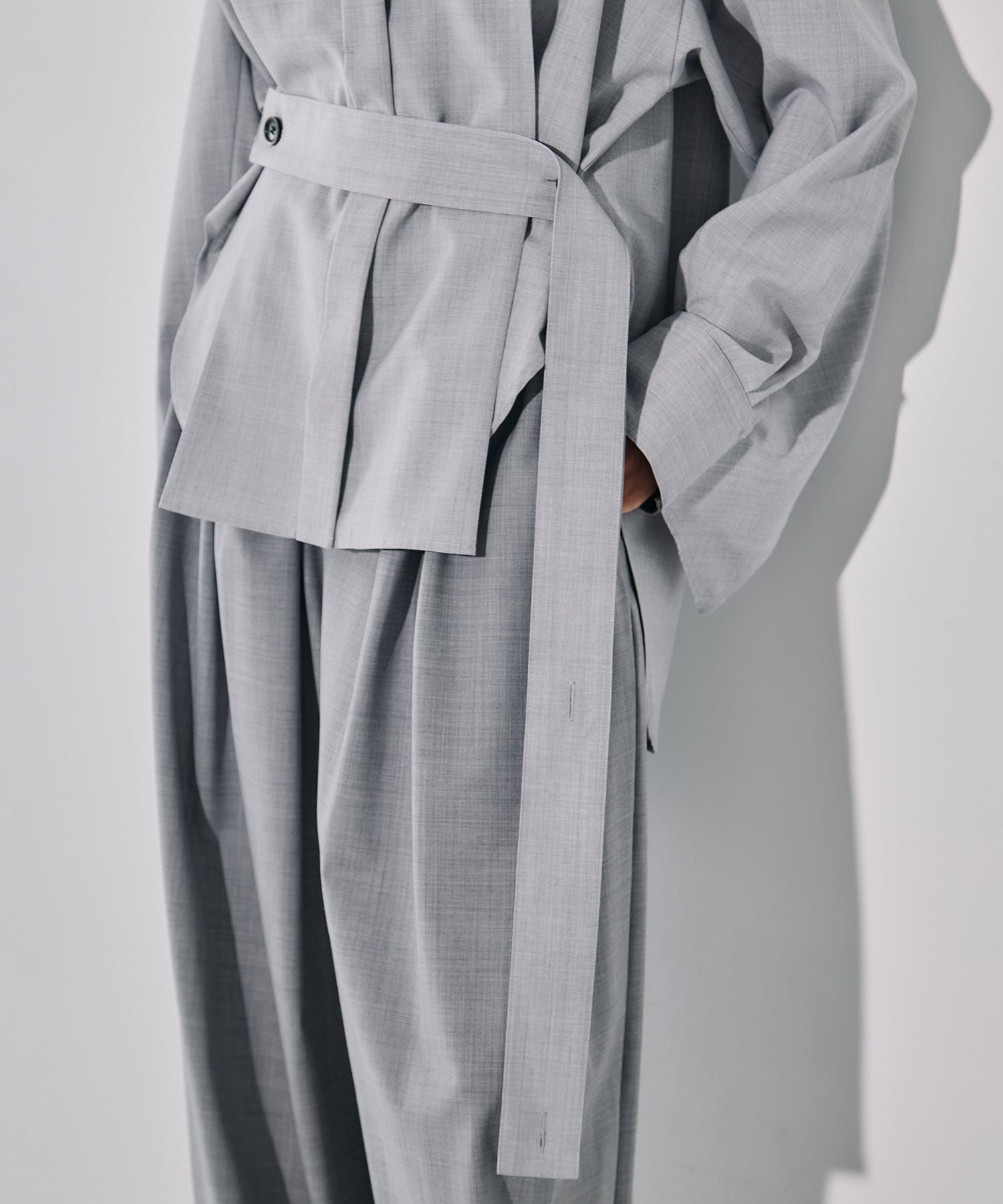 Belted Cape Detail Shirt