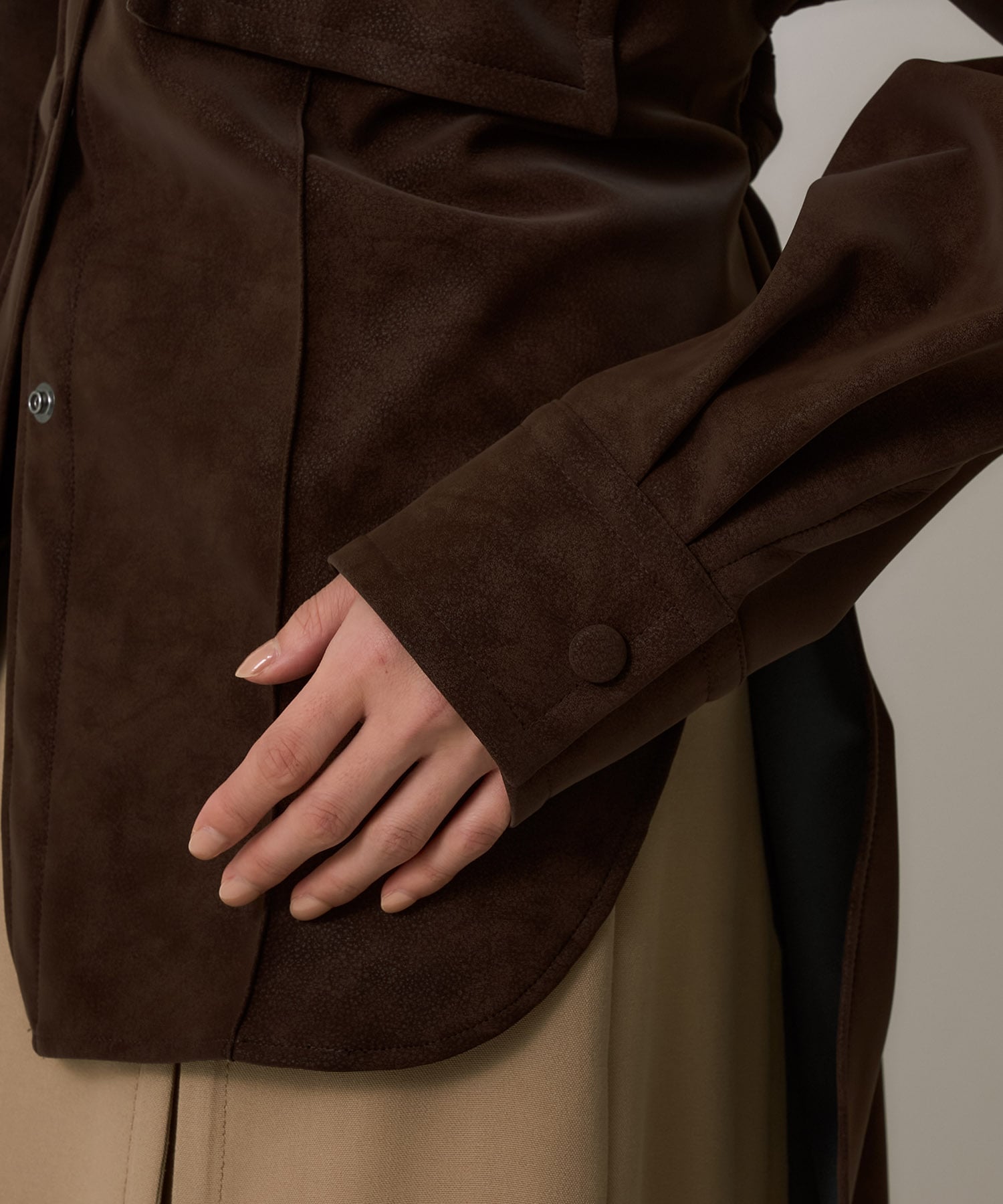 Oversized Suede Shirt