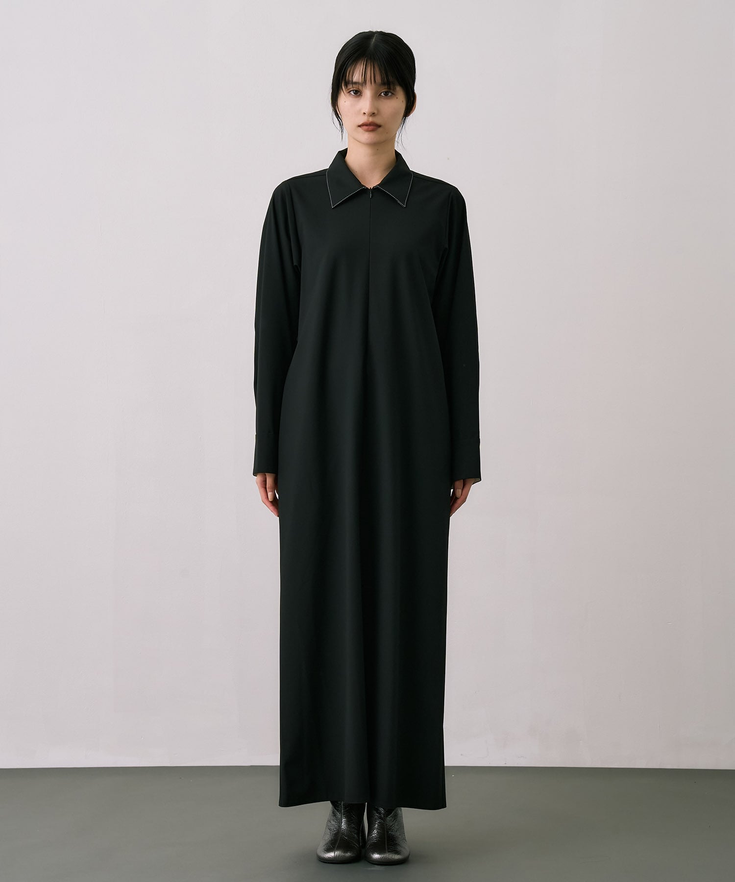 Scarf Wrapped Shirt Dress