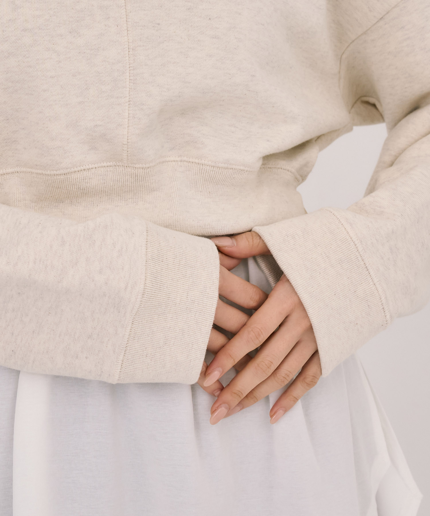 レイヤードスウェットプルオーバー