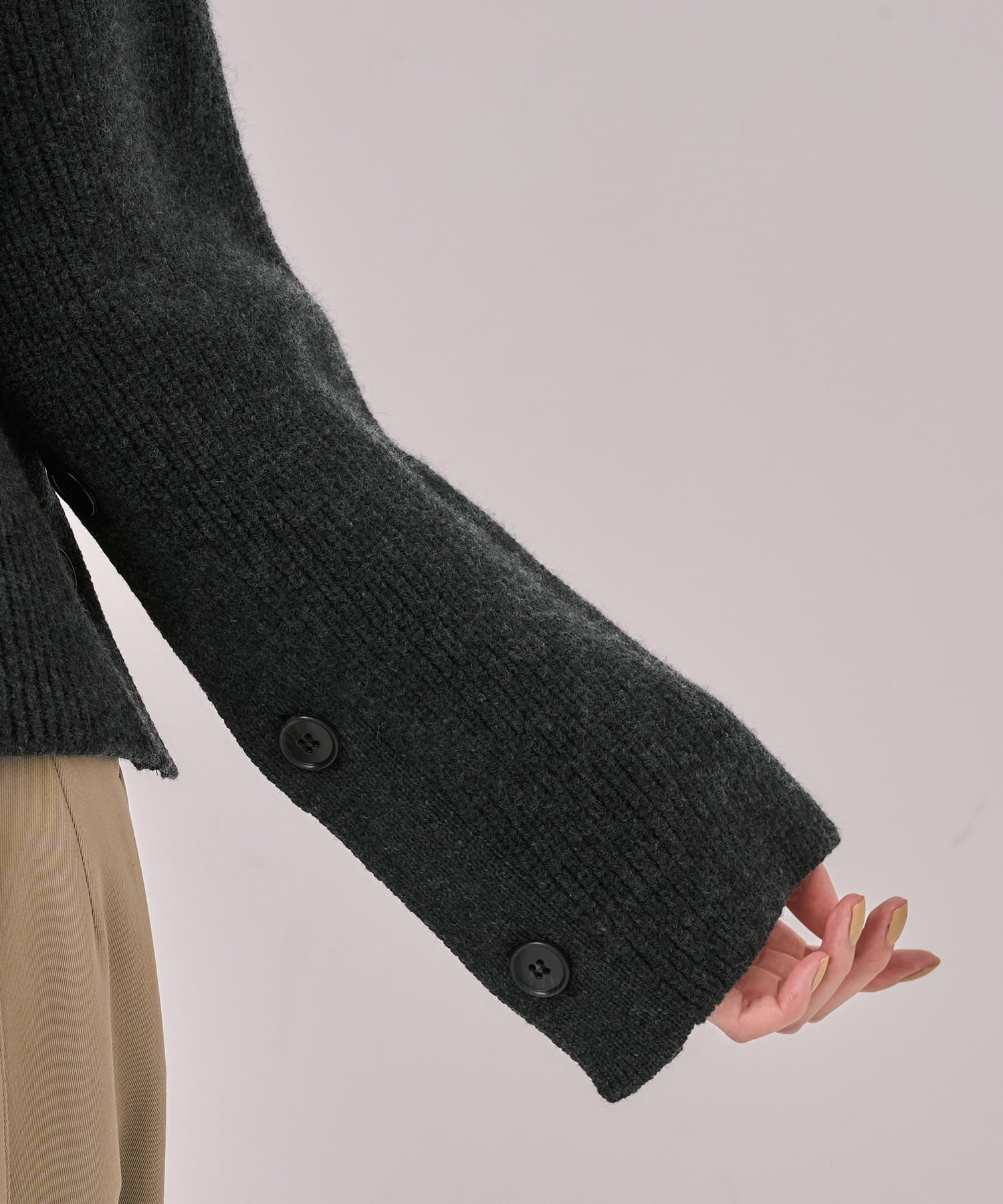 【WEB先行発売】サイドボタンウールカシミヤPO