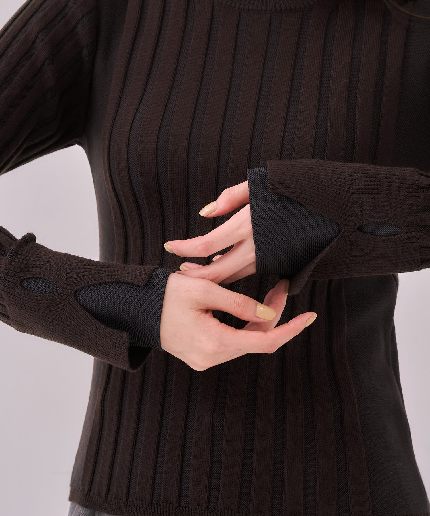 リップルレイヤーニット