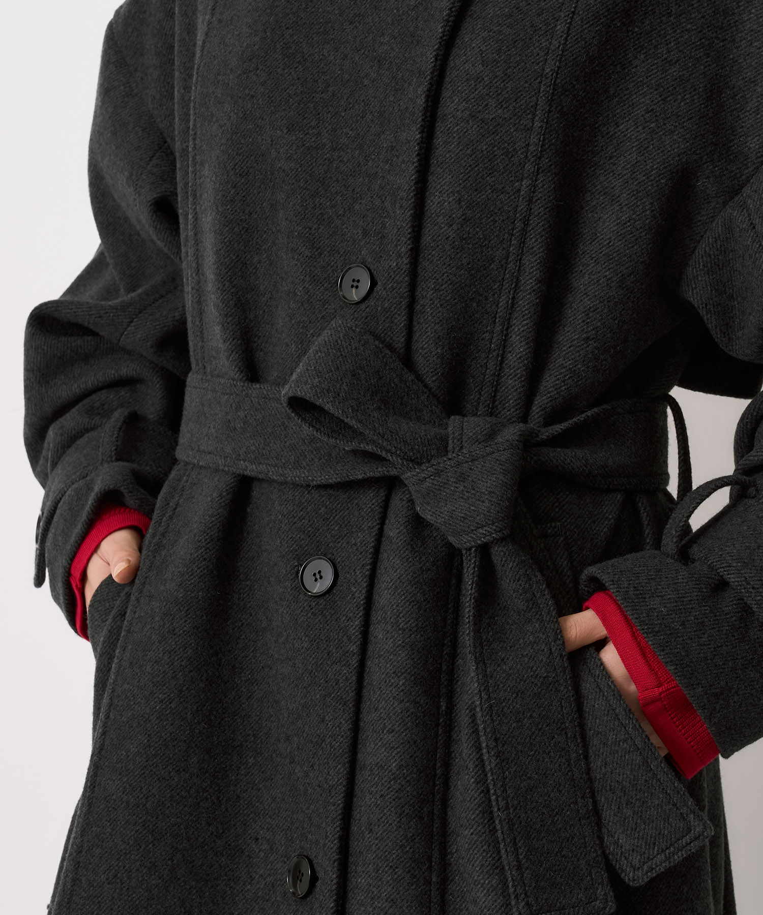 【WEB先行発売】スタンドカラーロングコート