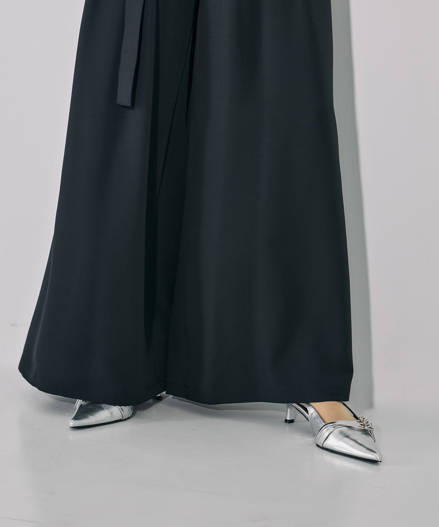【セットアップ】ストリングクロスタックワイドパンツ