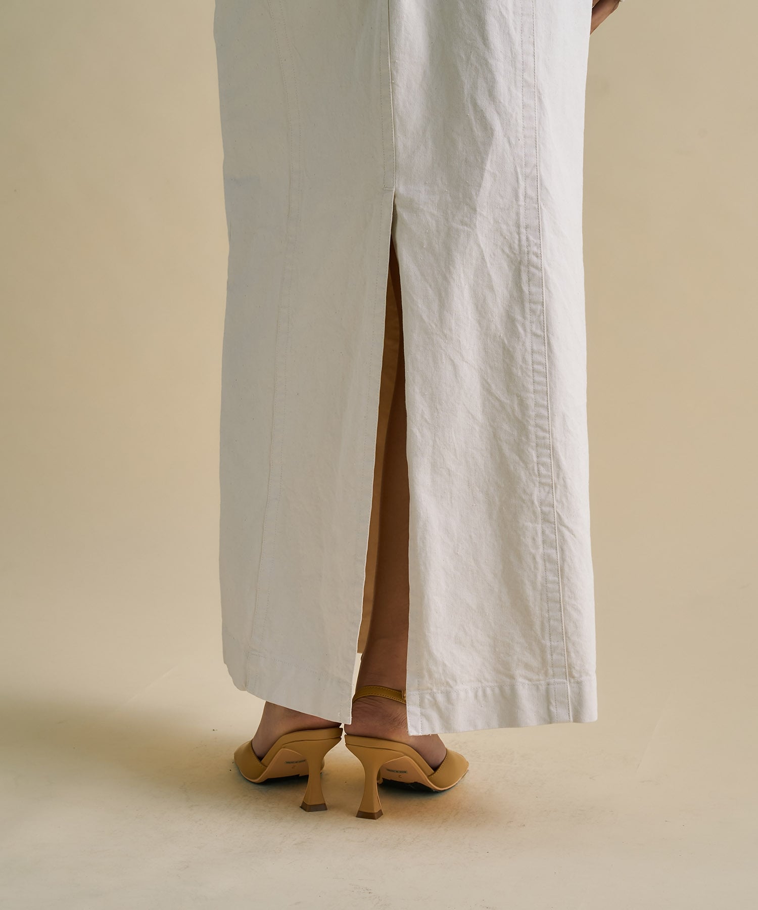 2way Waist Belted Denim Skirt