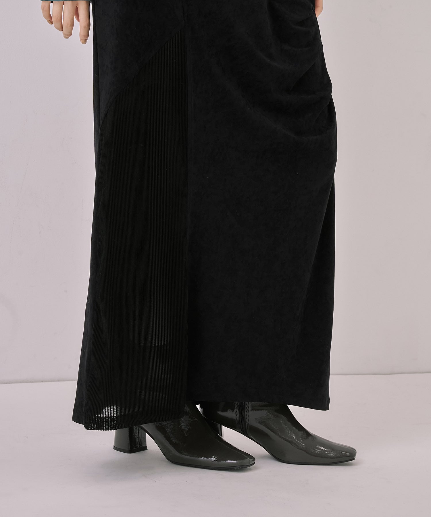 ツイストベロアキャミワンピース