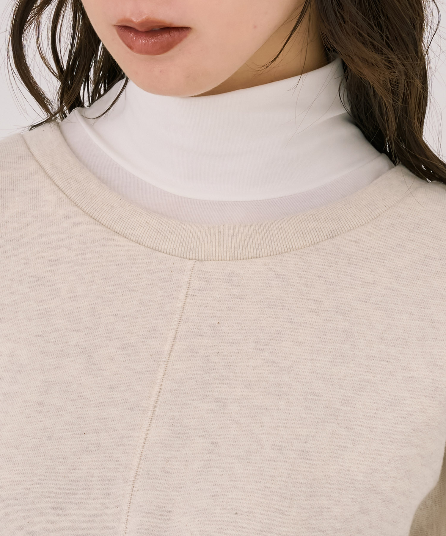 レイヤードスウェットプルオーバー