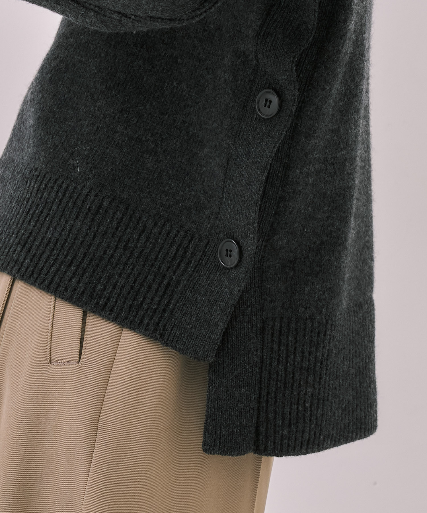 【WEB先行発売】サイドボタンウールカシミヤPO