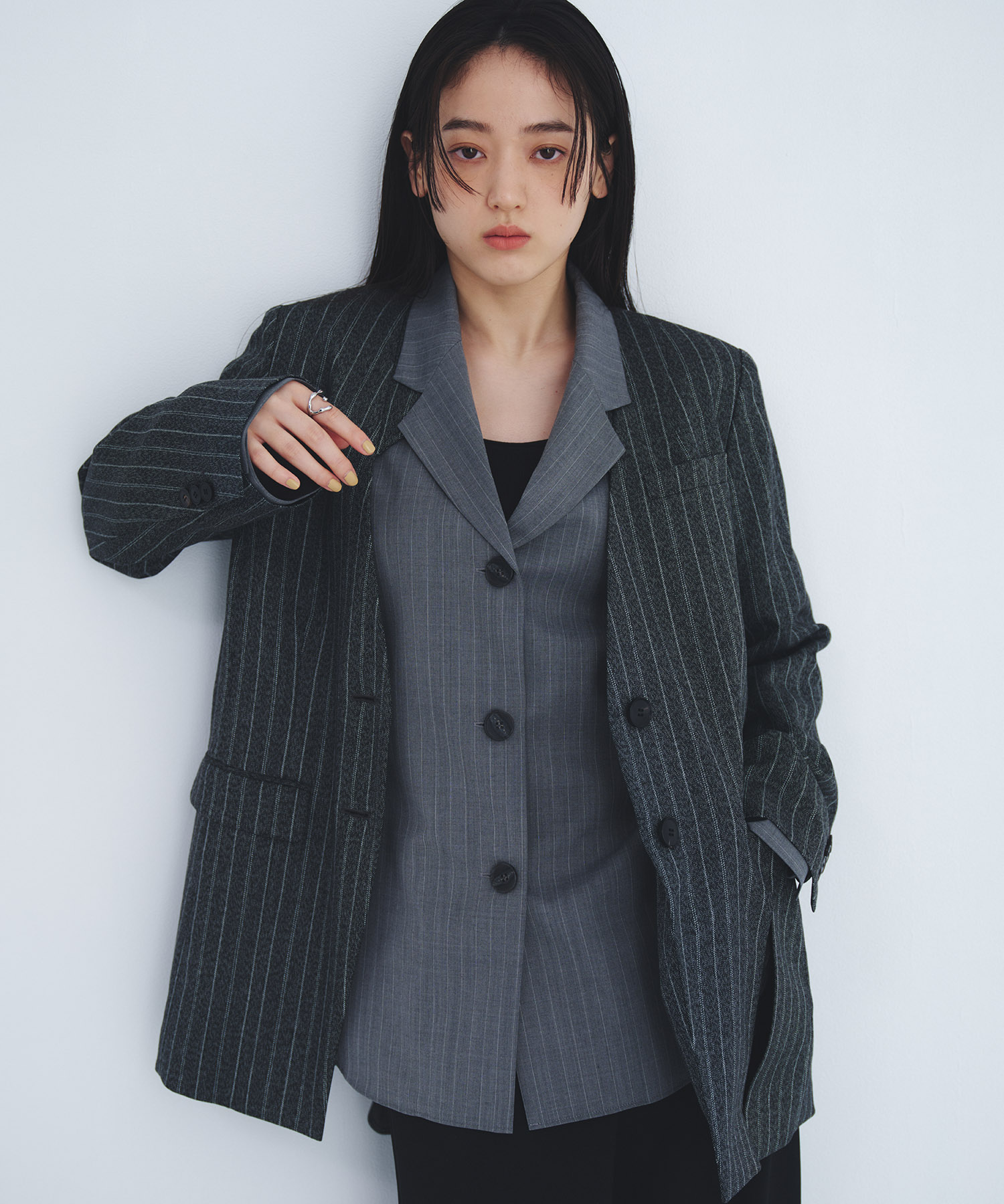 レイヤードテーラーカラーシャツ