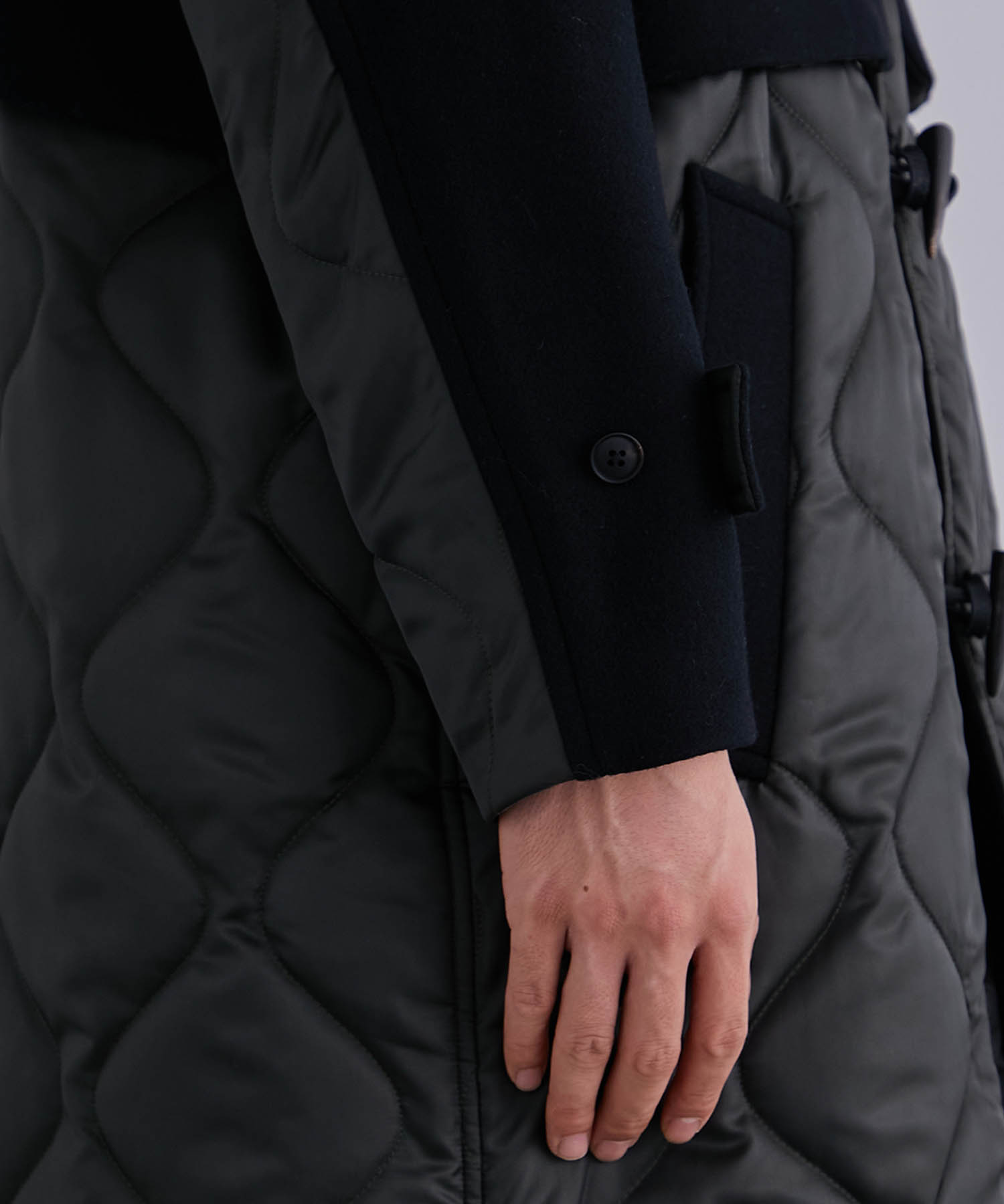 Quilt stand duffel coat