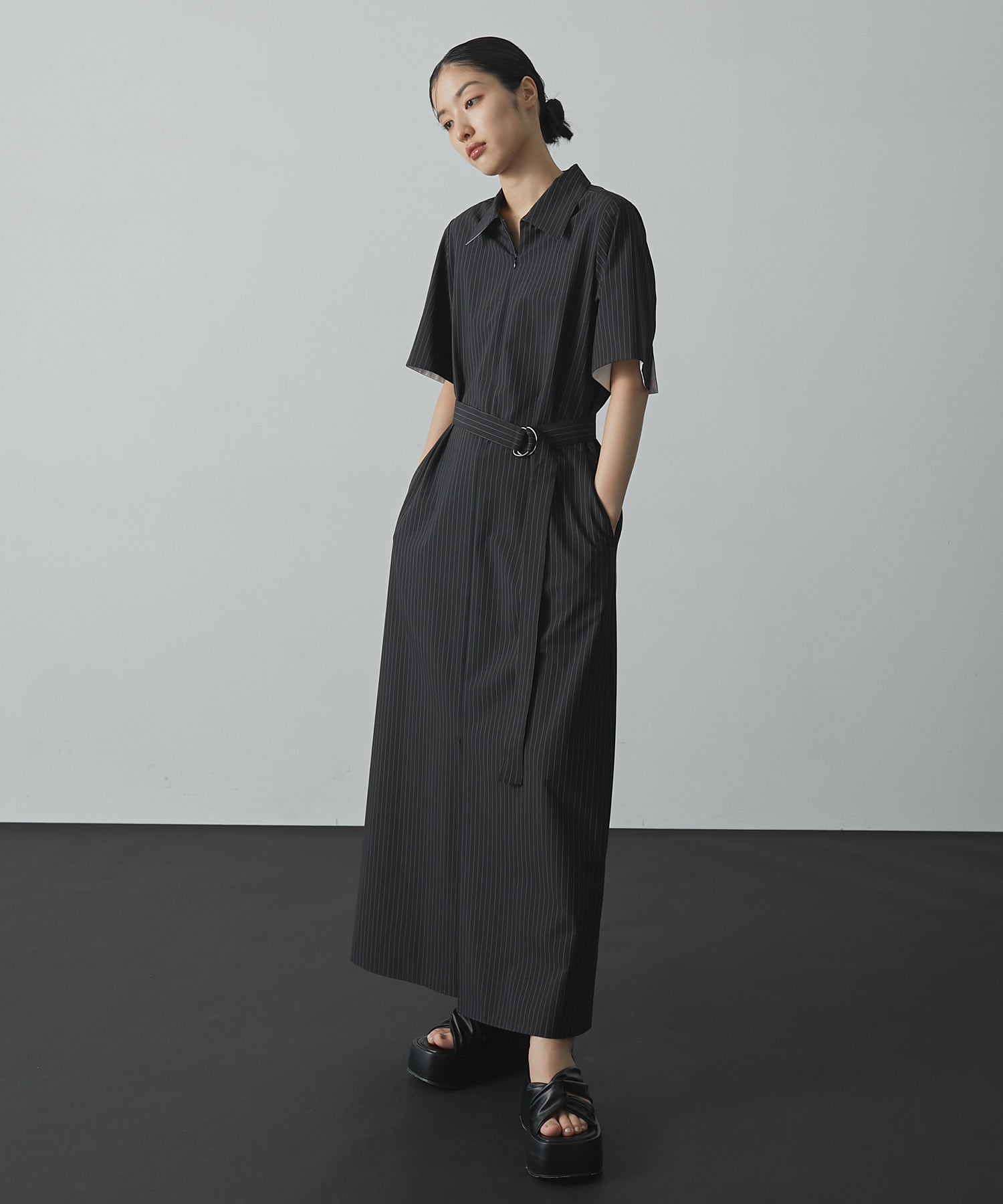 Cargo Belted Shirt Dress
