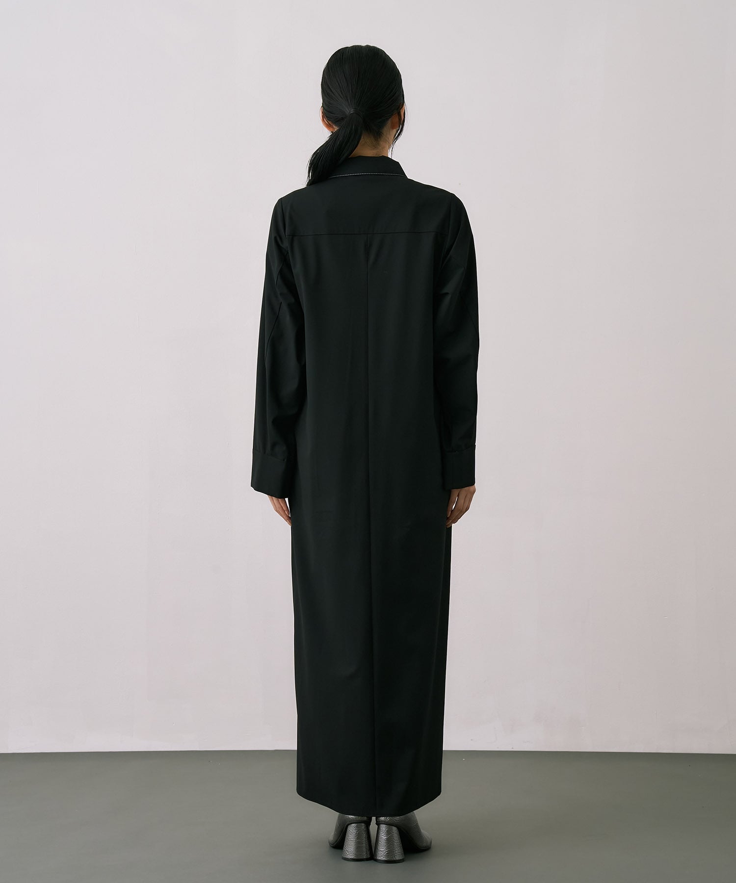 Scarf Wrapped Shirt Dress