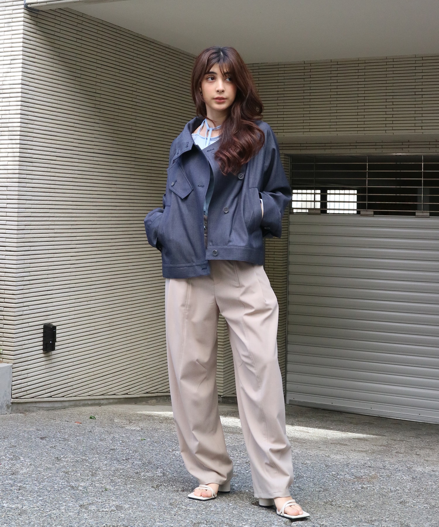 〈残りわずか〉【WEB限定｜セットアップ対応】メランジノッチベルトコクーンPT