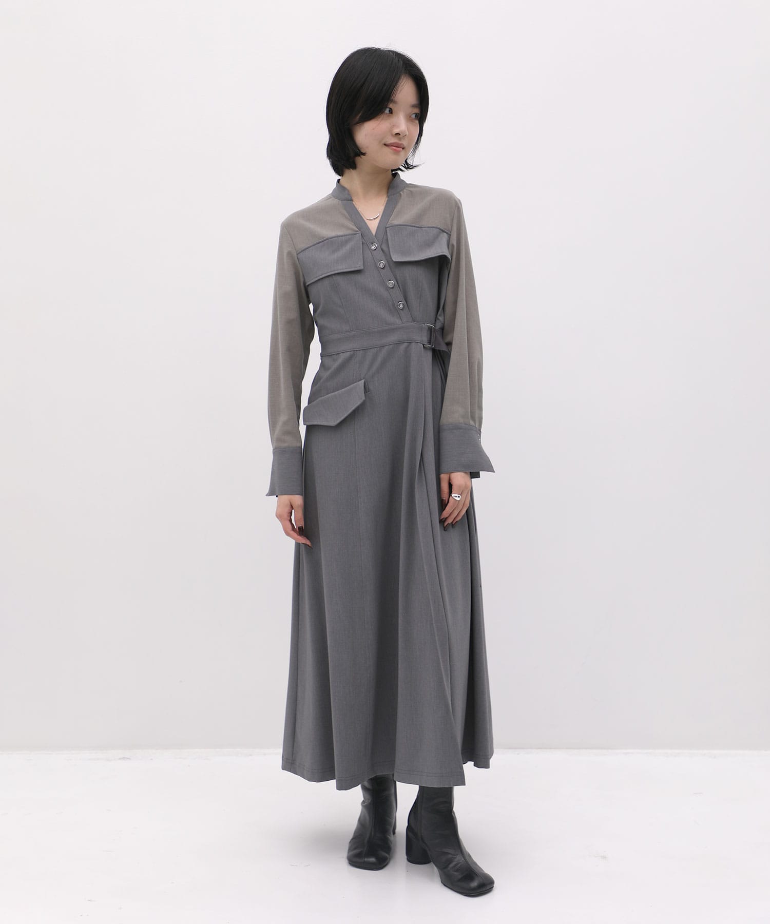 〈一部店舗限定〉フラップアシメワンピース