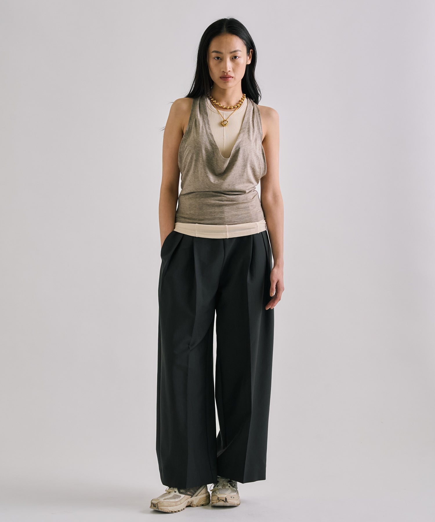 Halterneck Layered Polo