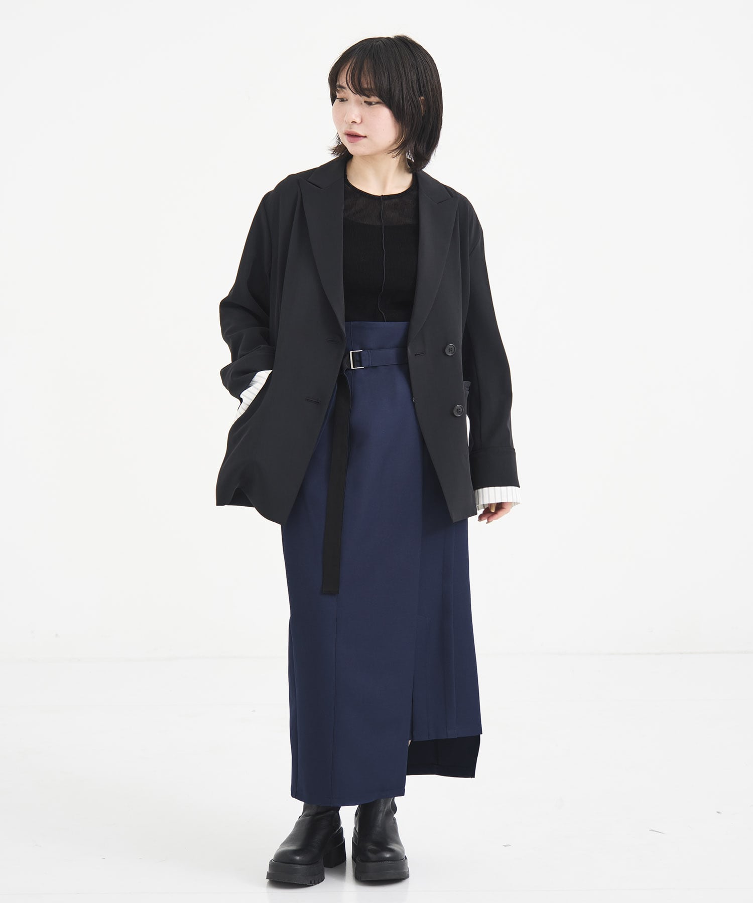 【WEB限定カラー】スリムエフェクトタイトスカート