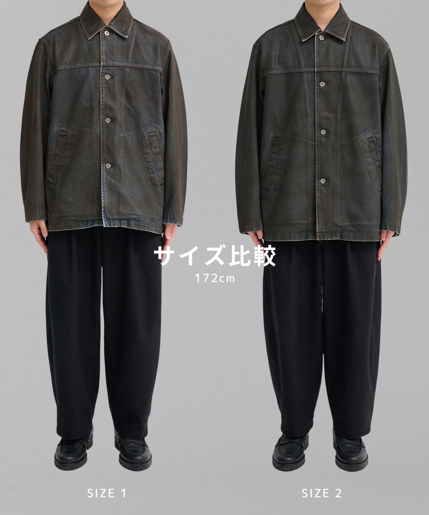 コーティングデニムカバーオール