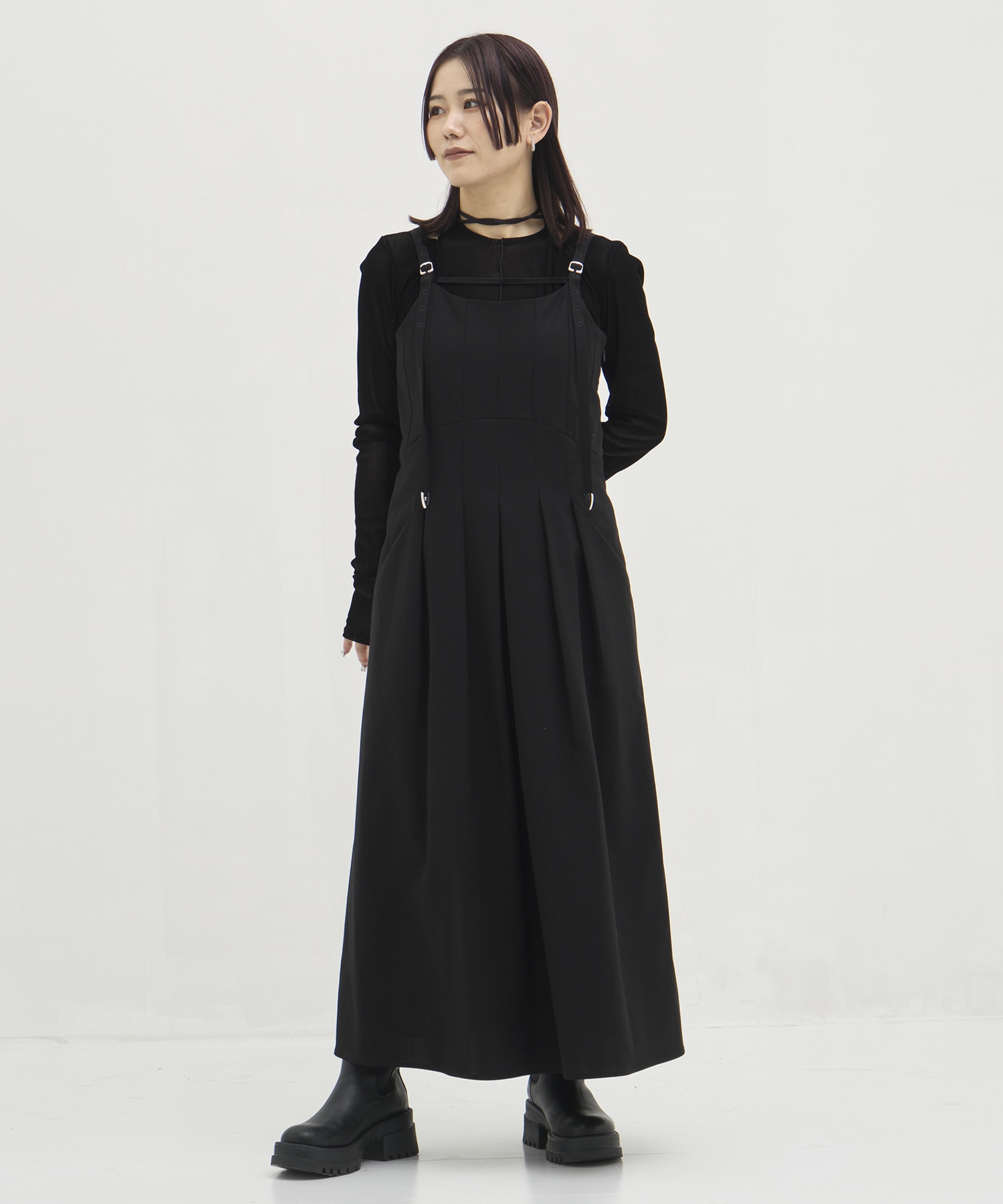 シェイプタックキャミワンピース