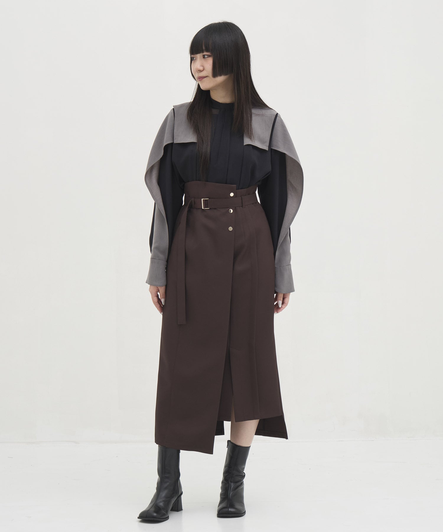 【WEB限定カラー】スリムエフェクトタイトスカート
