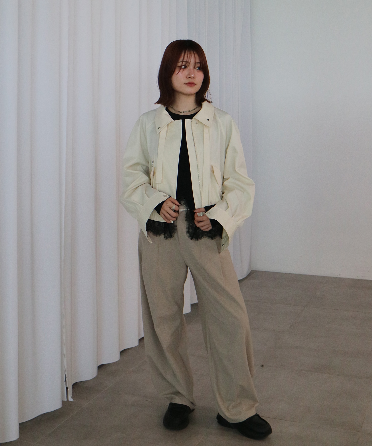 ゴムタックギャザーブルゾン