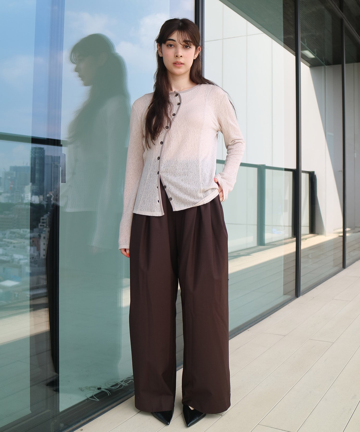 Super120s Wool Relax Trousers