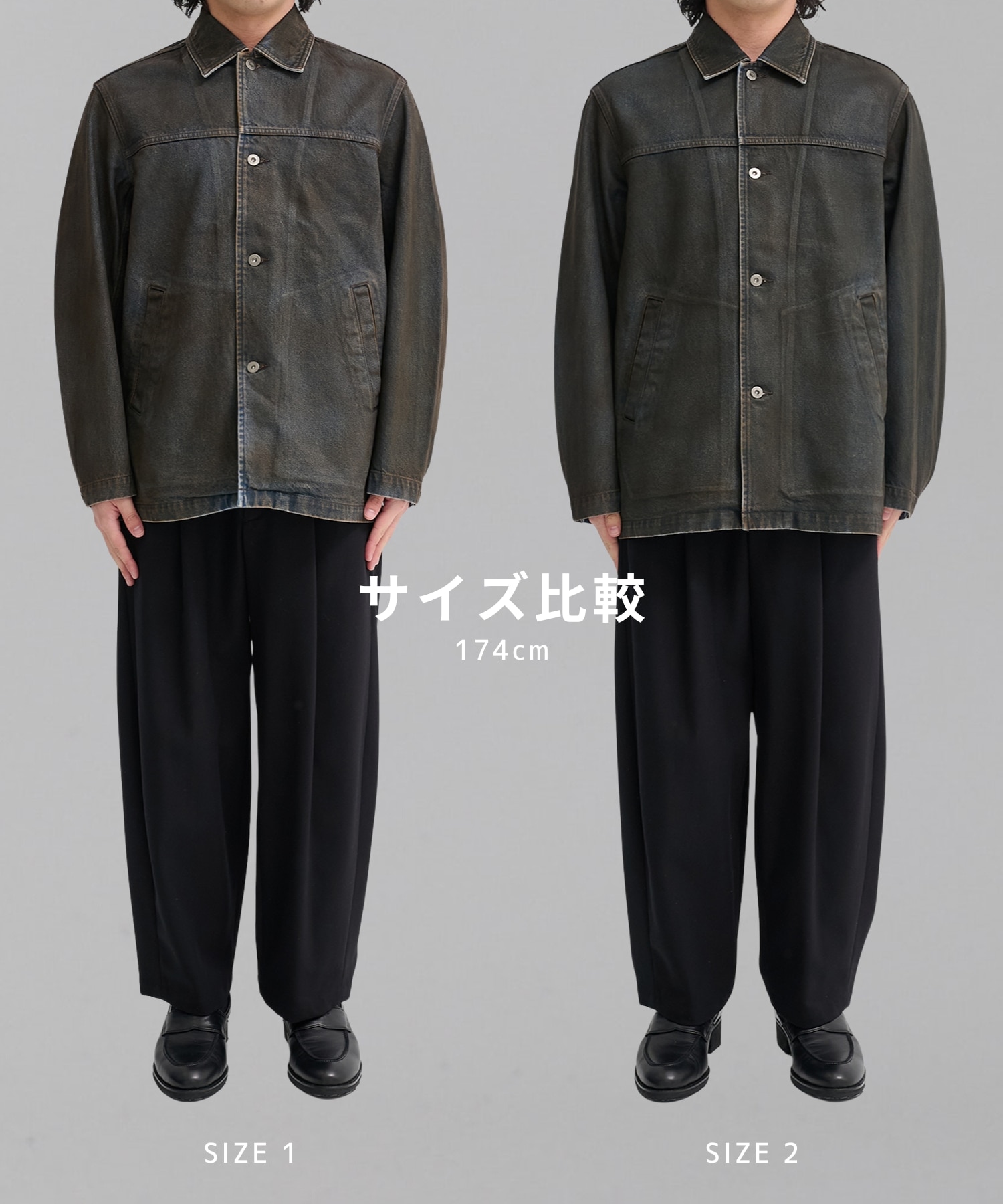 コーティングデニムカバーオール