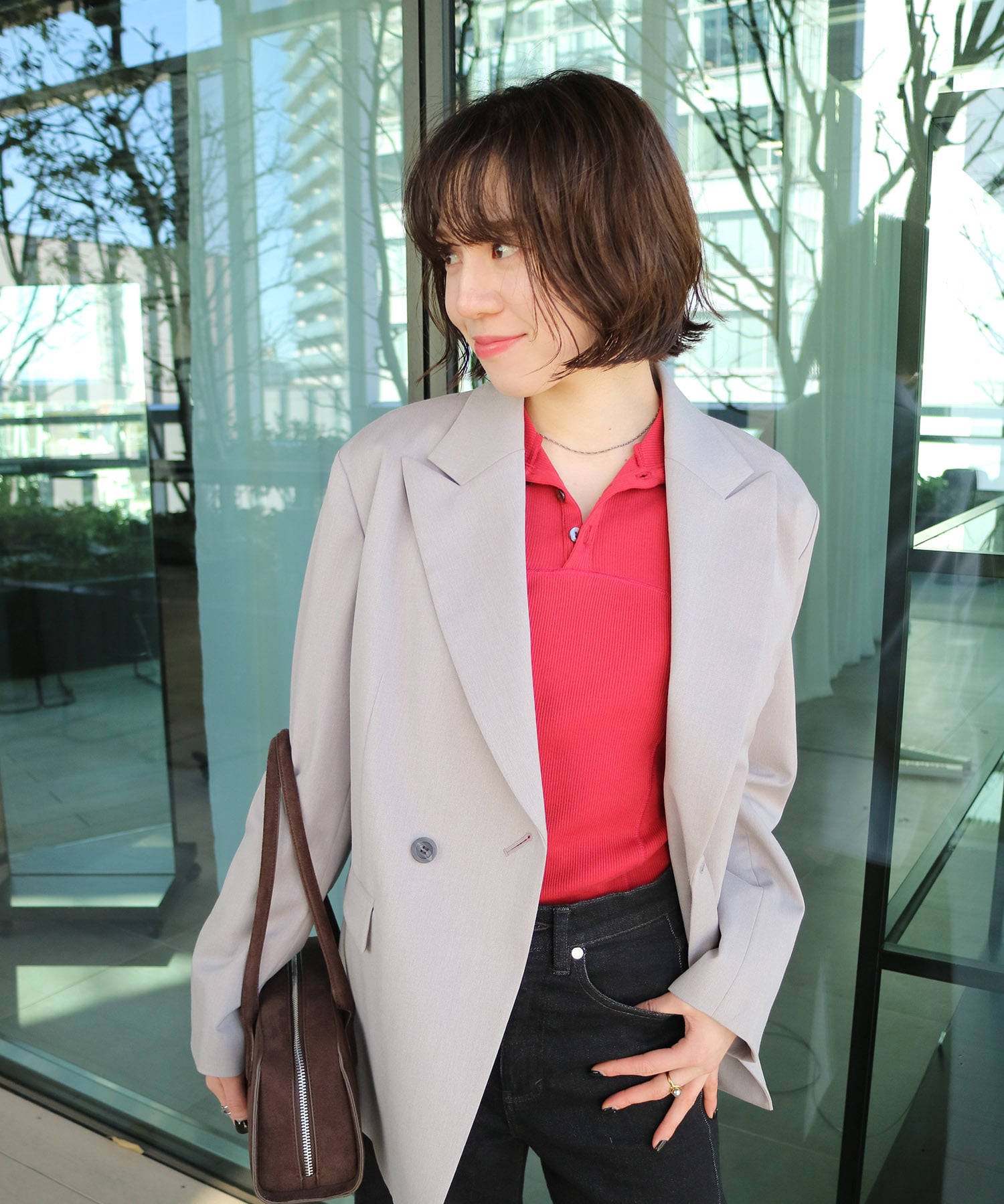 〈残りわずか〉2WAYスビンプラチナムテレコプルオーバー