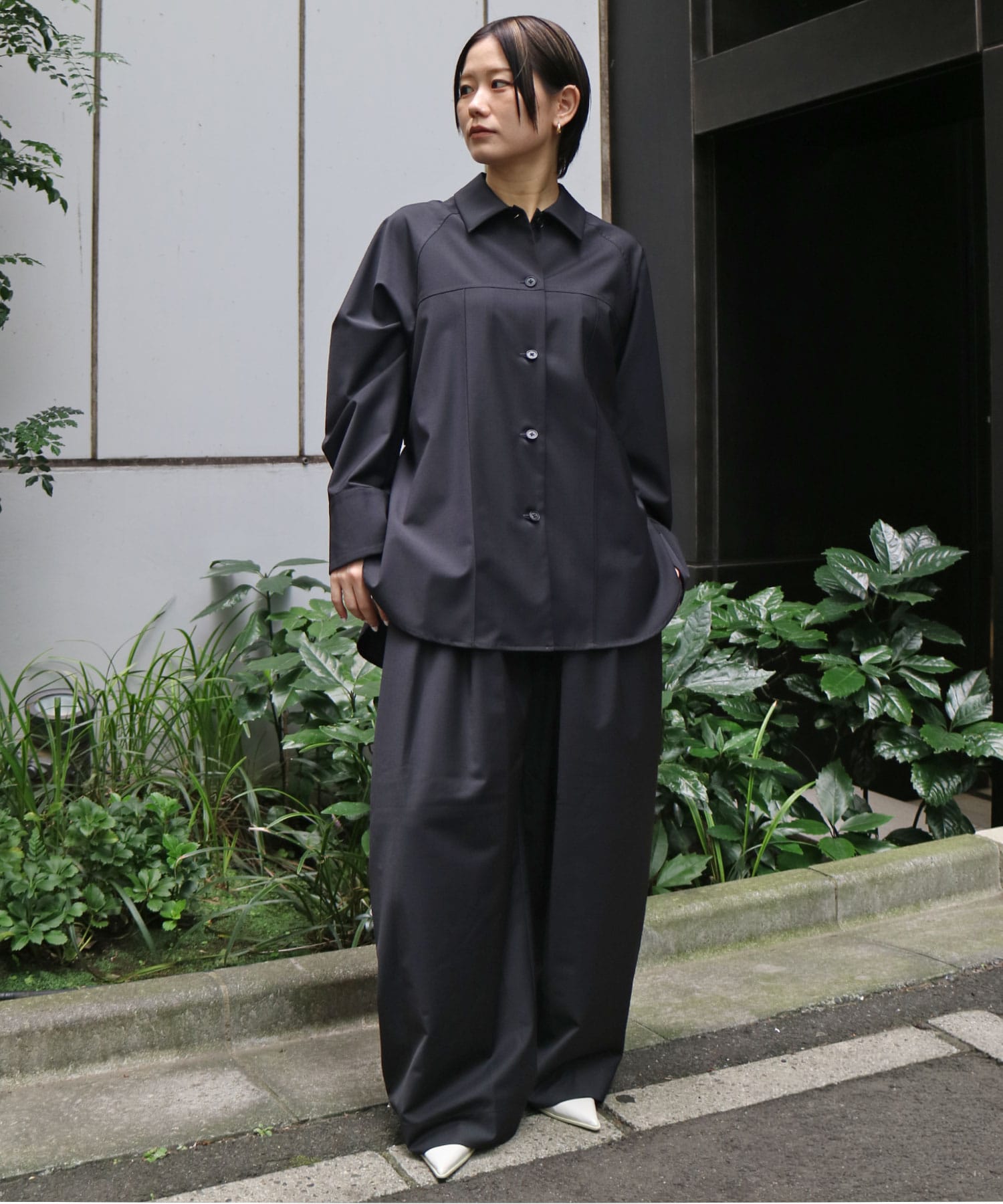 Super120s Wool Relax Trousers