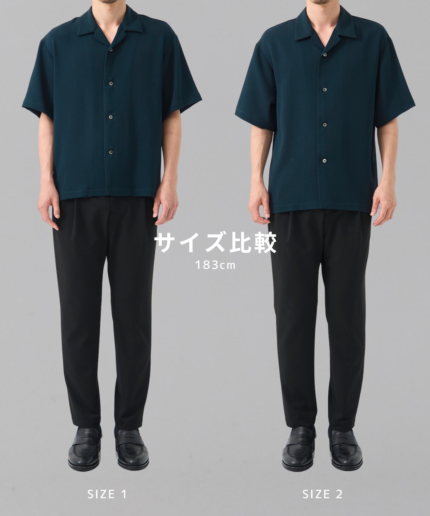 COLD DRY PLEATS オープンカラーシャツ