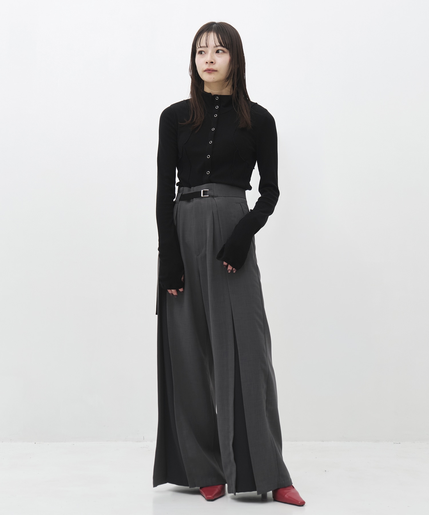 【セットアップ対応】ラップレイヤーワイドパンツ