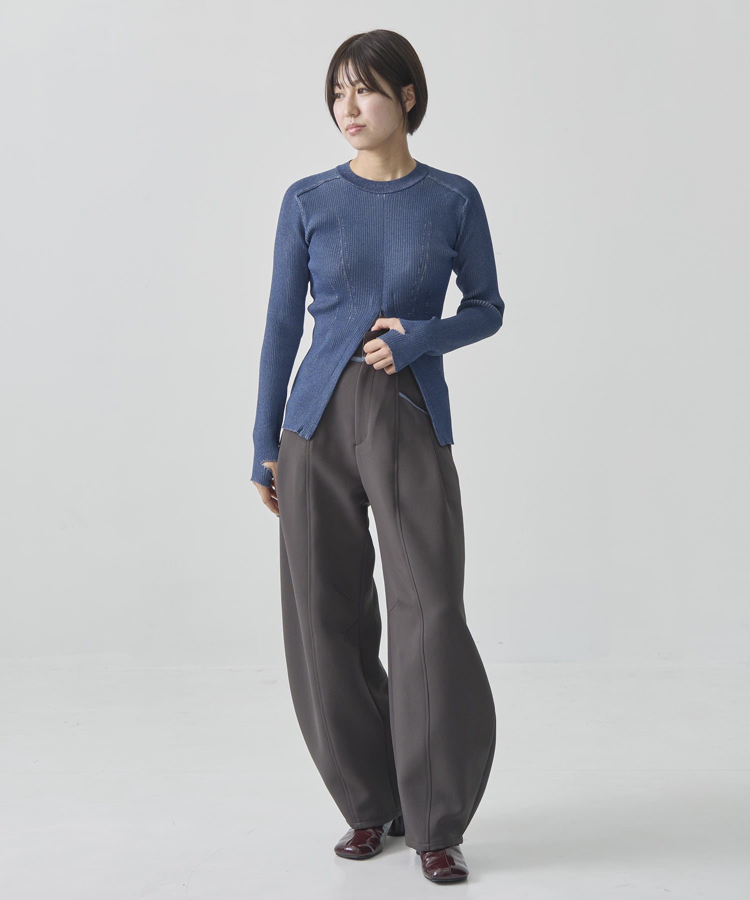 センタースリットRIBプルオーバー