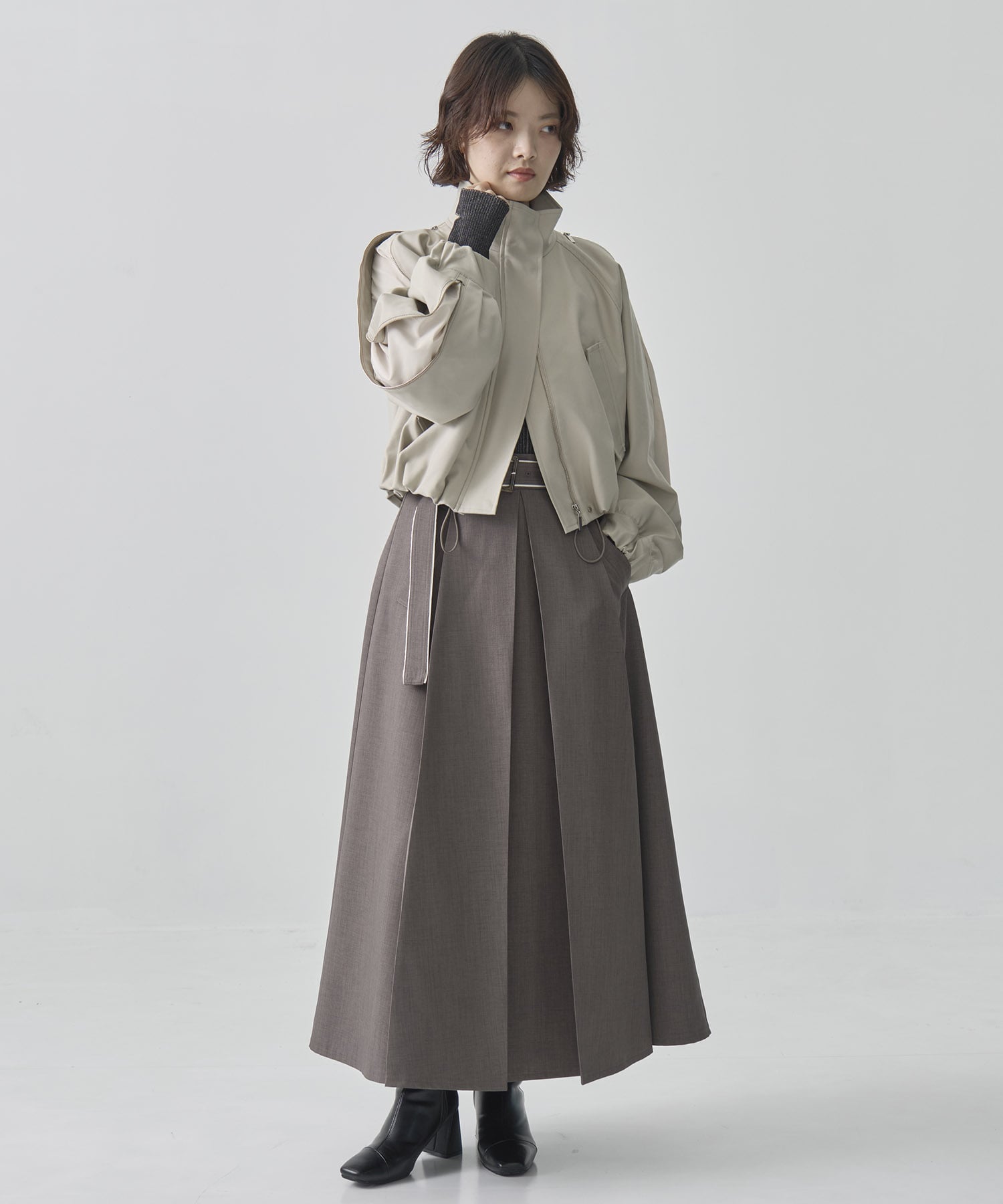 〈残りわずか〉ジップアップブルゾンジャケット