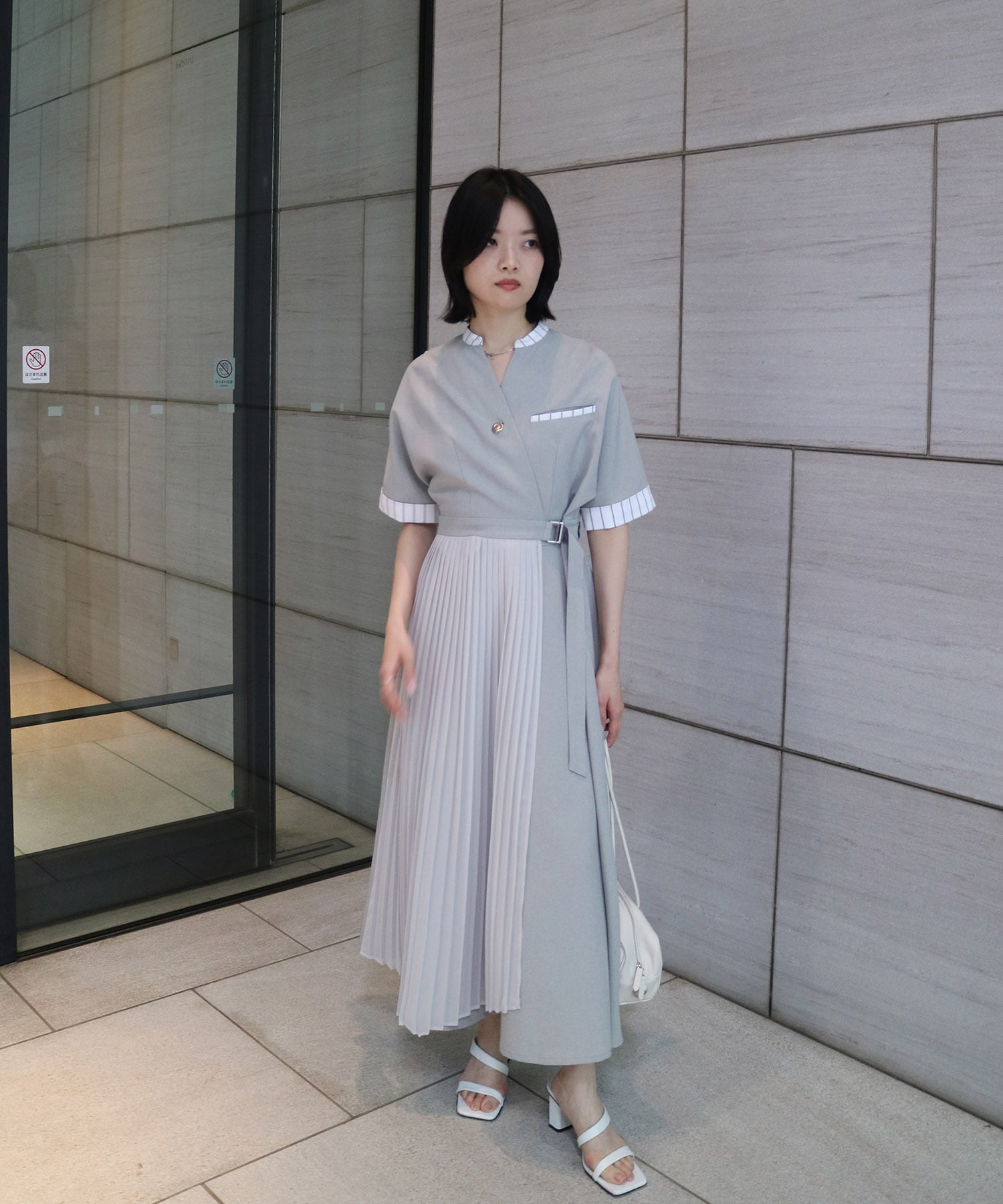 〈サイズ2残りわずか〉ラッププリーツワンピース