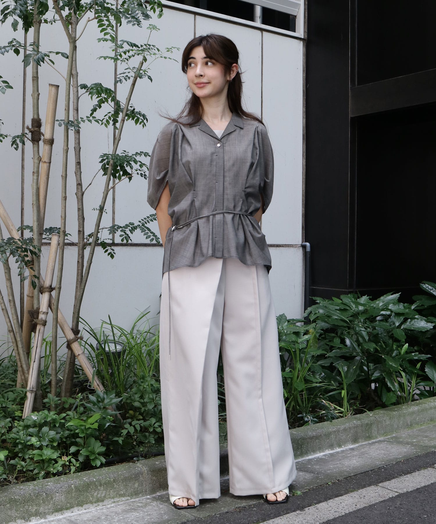 シャンブレーウールドルマンシャツ