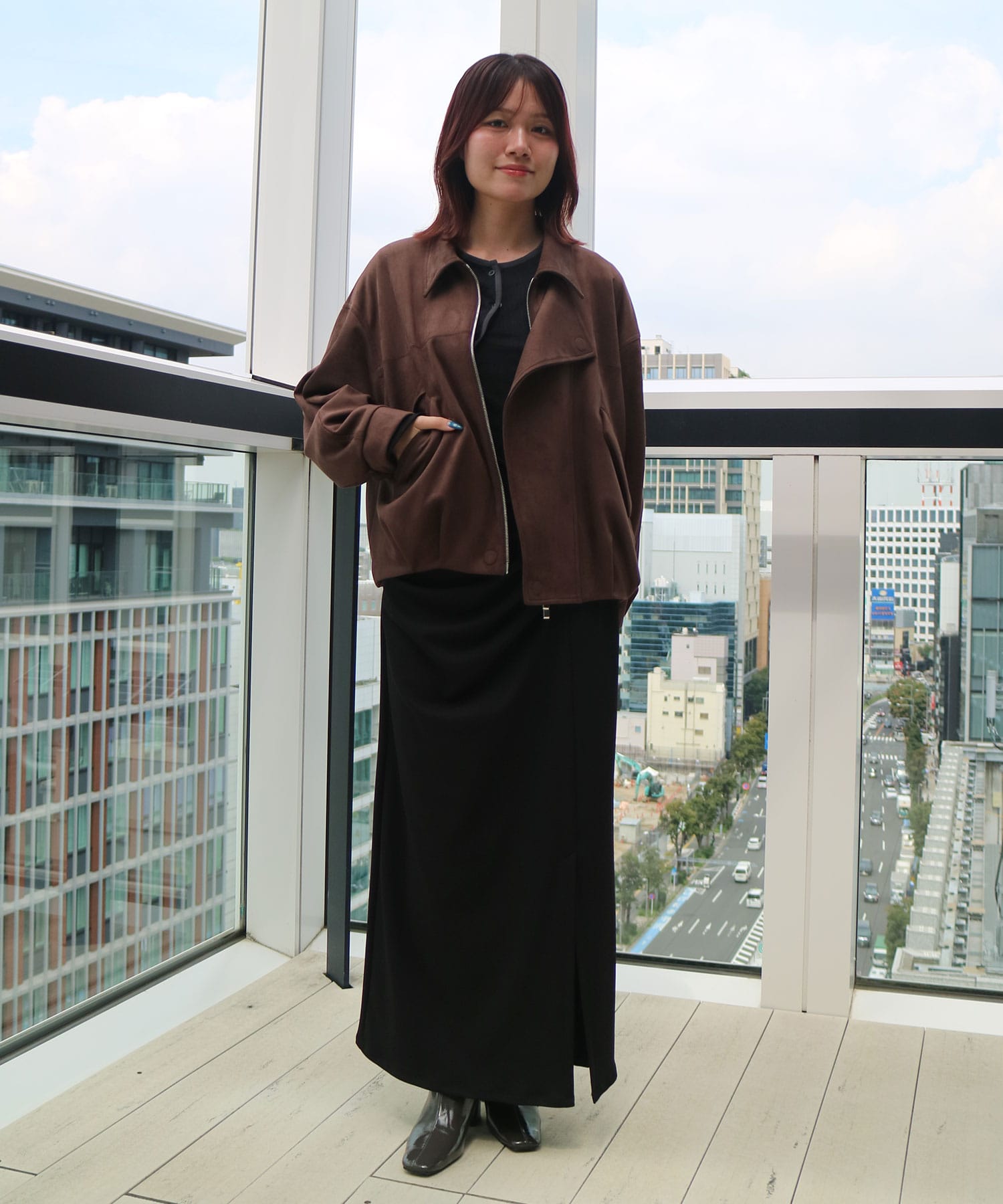 〈WEB限定先行予約〉コクーンスエードボンバージャケット