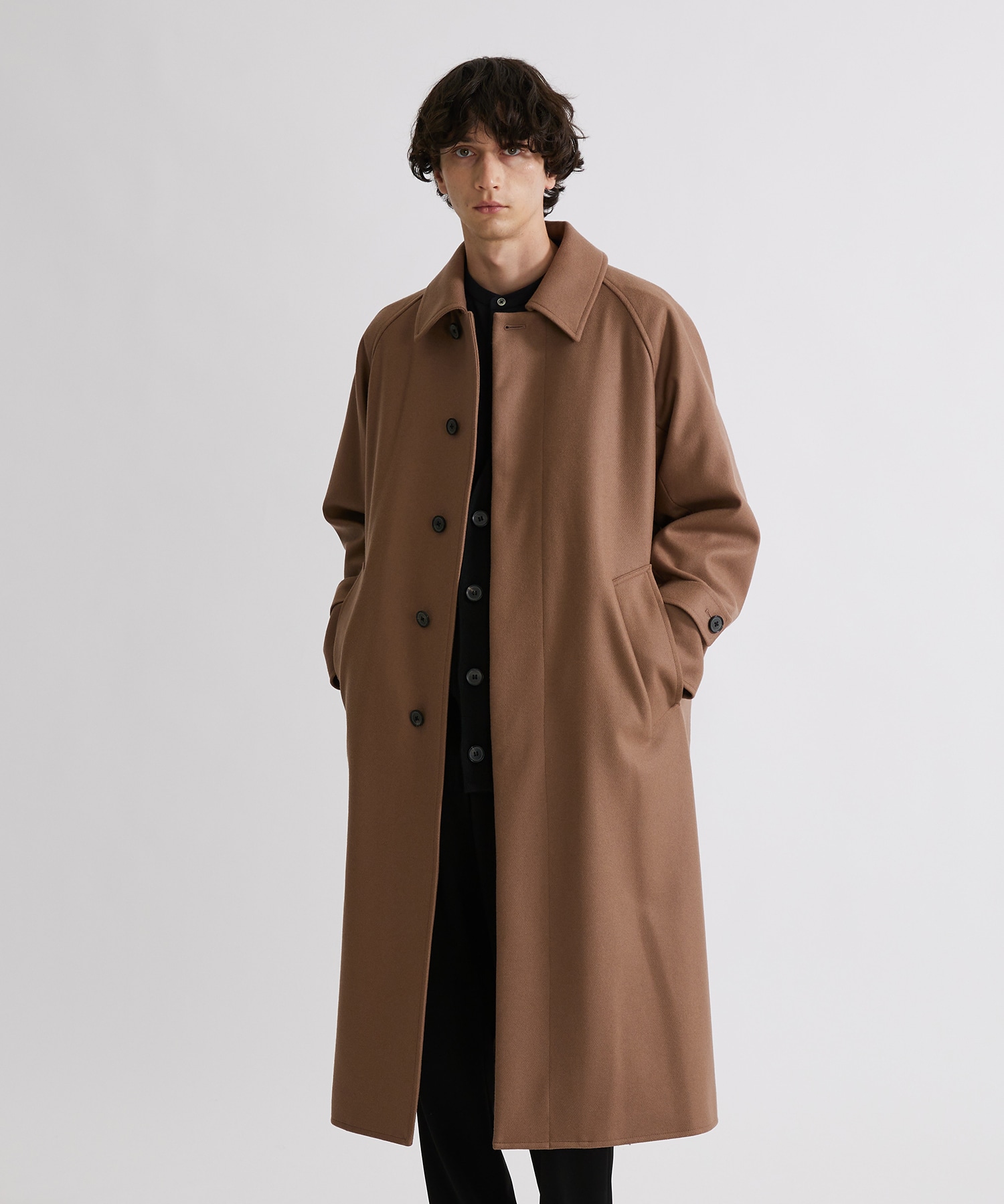 UNITED TOKYO 厚め ロング ウール ステンカラー コート