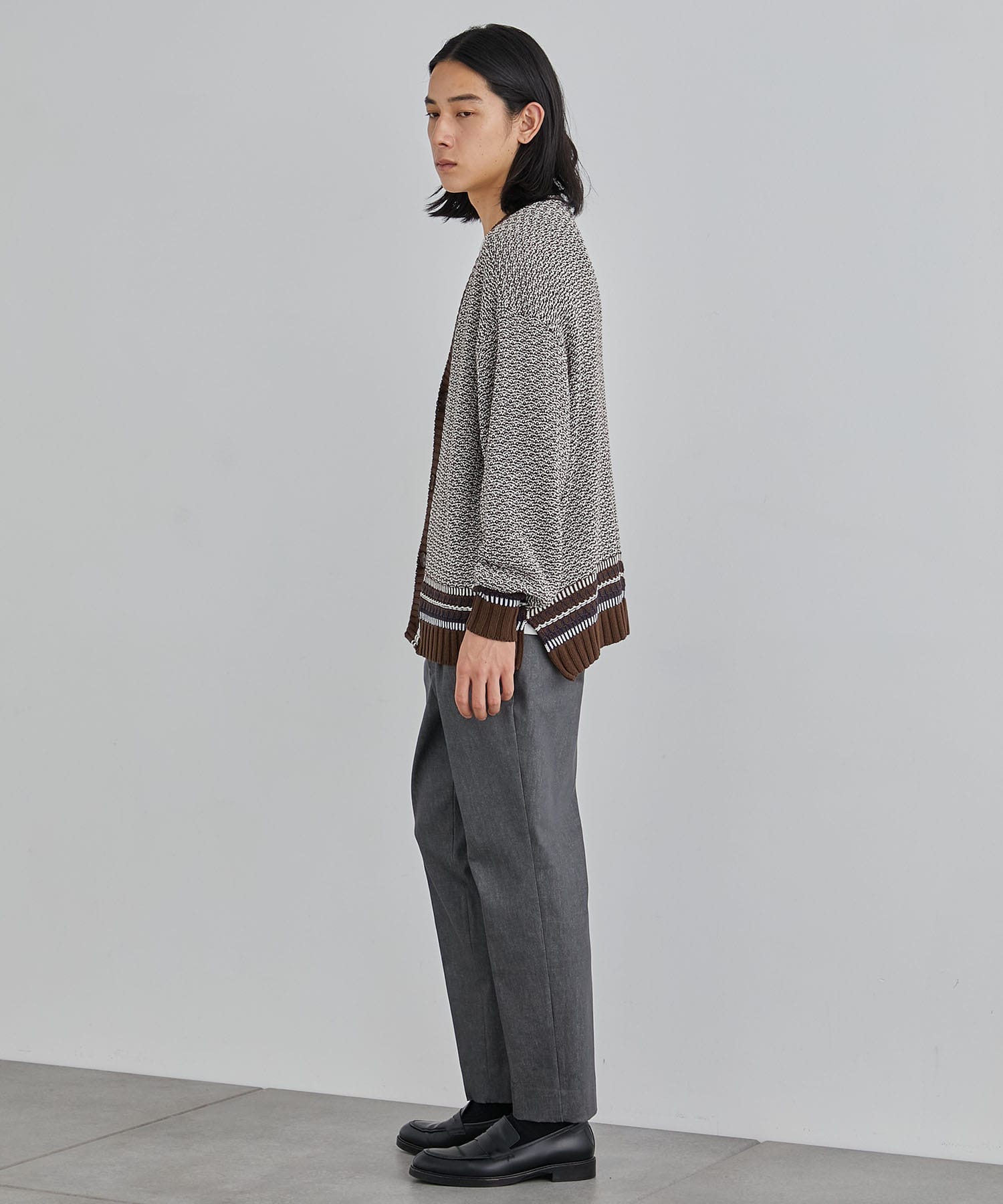 〈残りわずか〉5GGミックスカラーステッチカーディガン