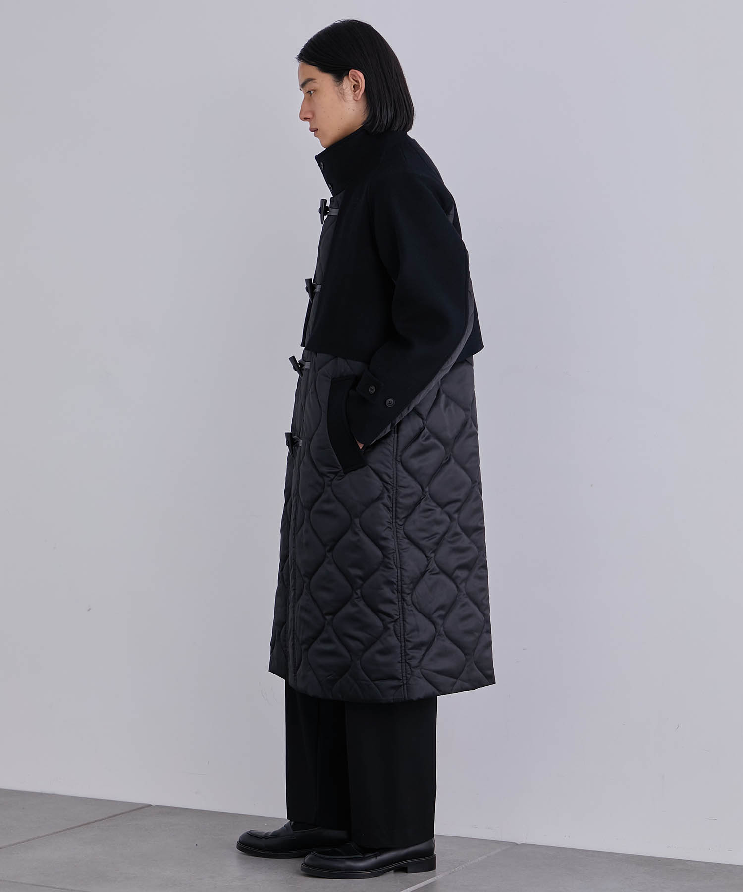 Quilt stand duffel coat