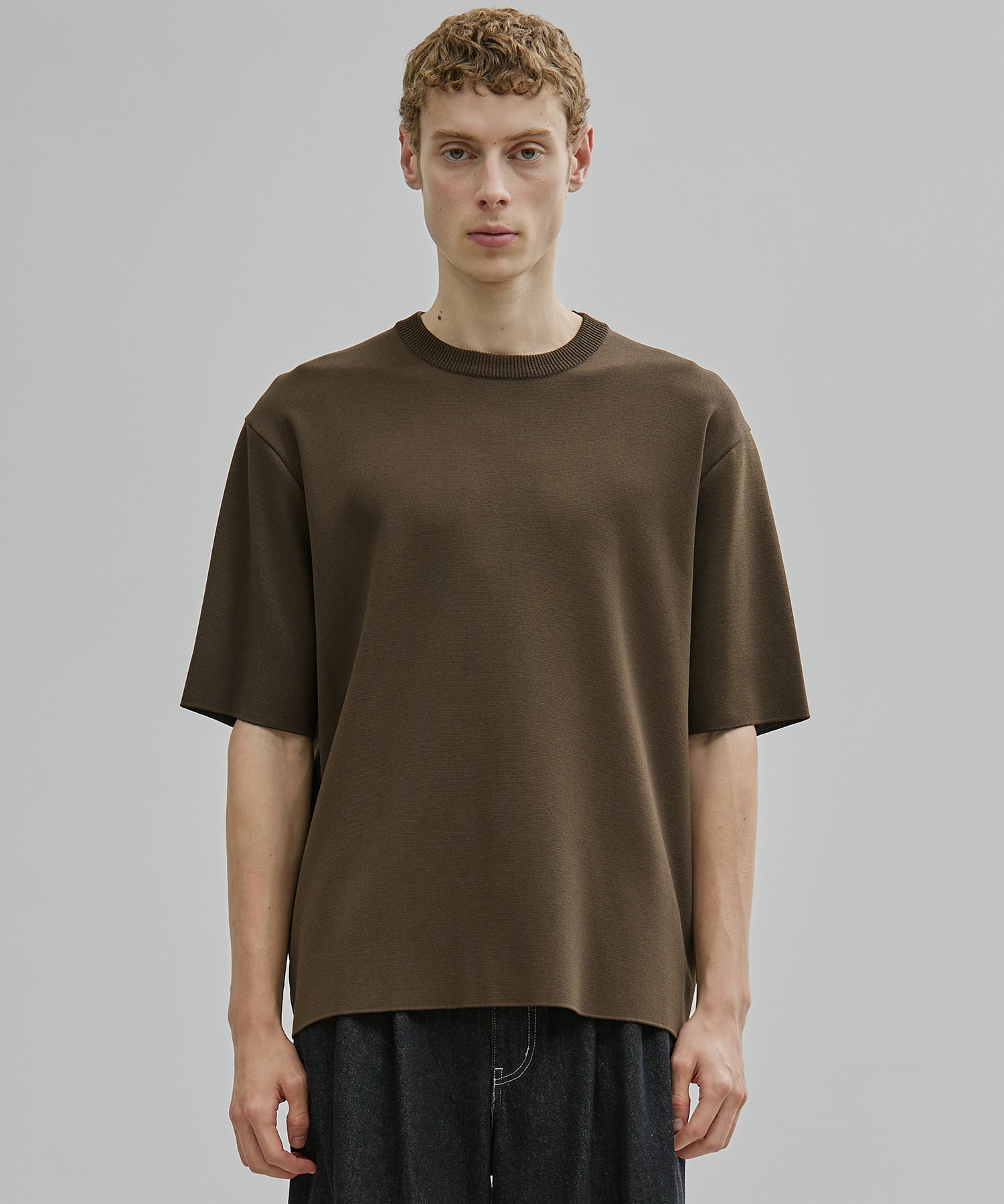 18G サーブルストレッチクルーネックTee