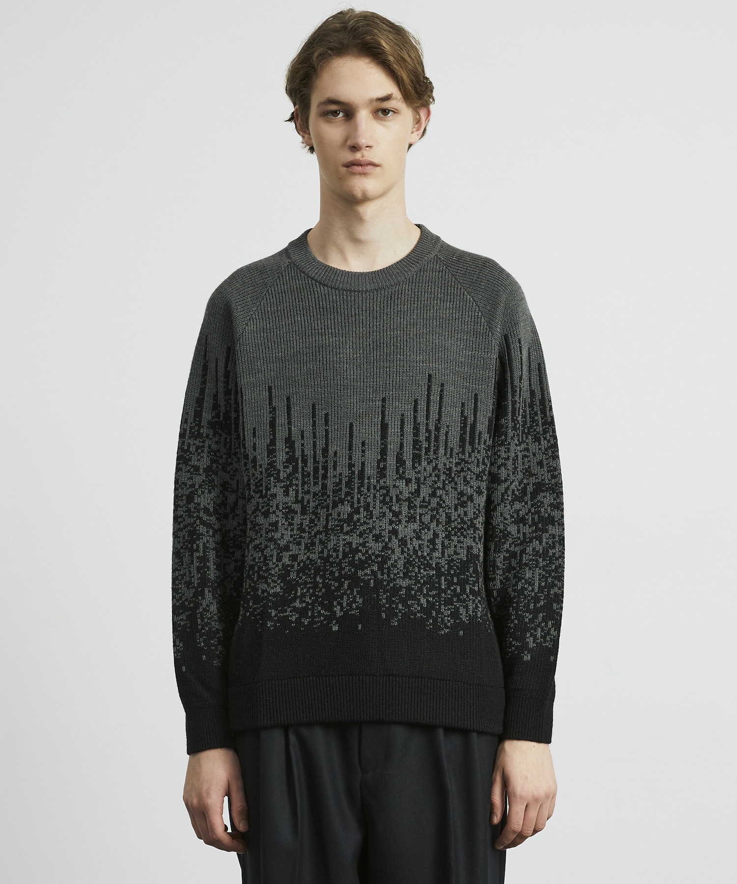 〈残りわずか〉グラデーションジャガードニット