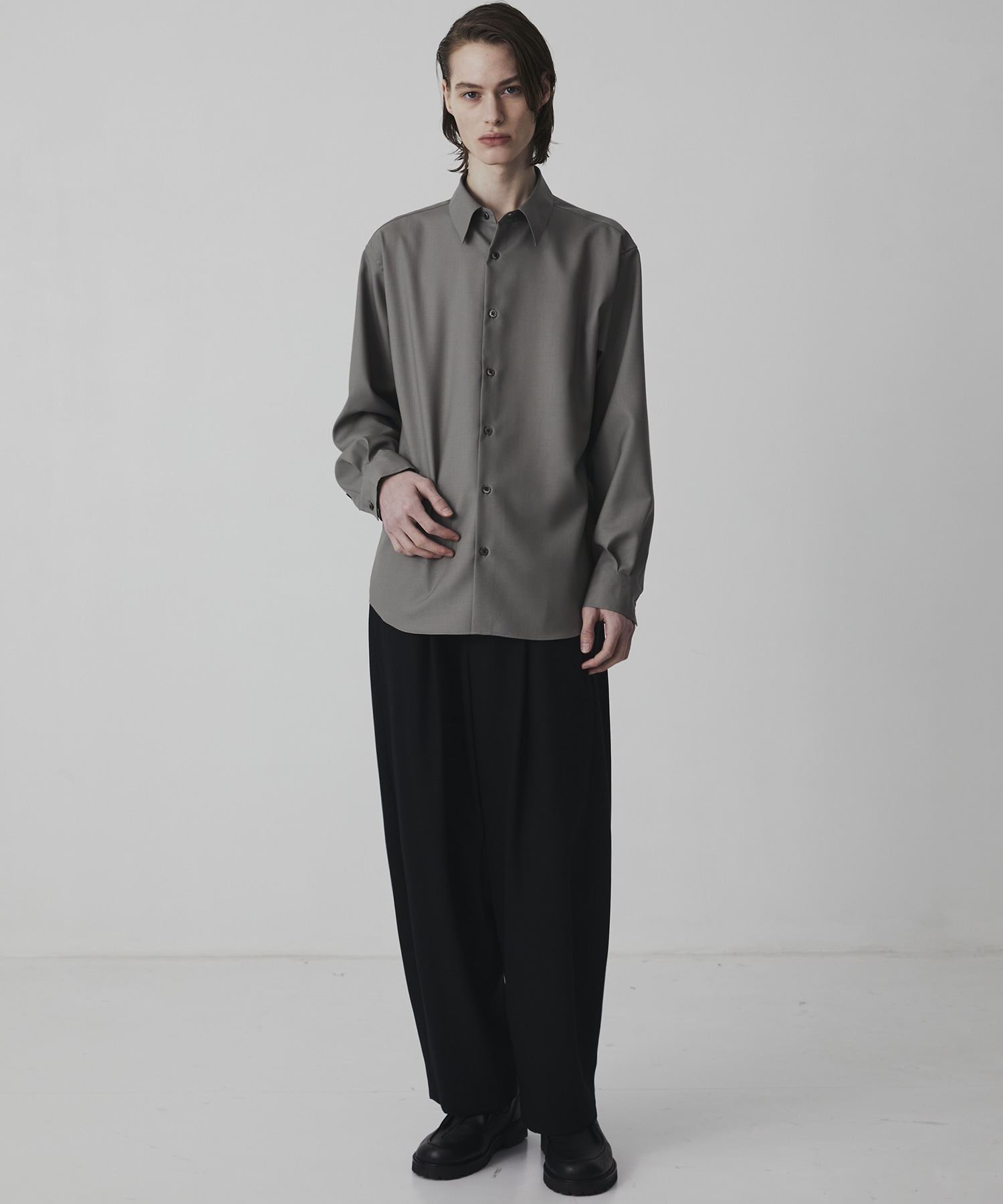 SUPER 120's TECH WOOL シャツ