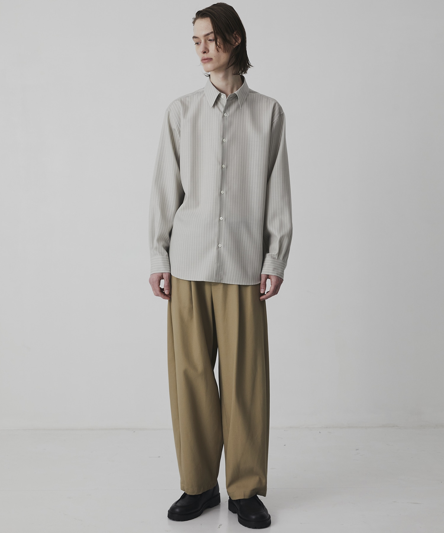 SUPER 120's TECH WOOL シャツ