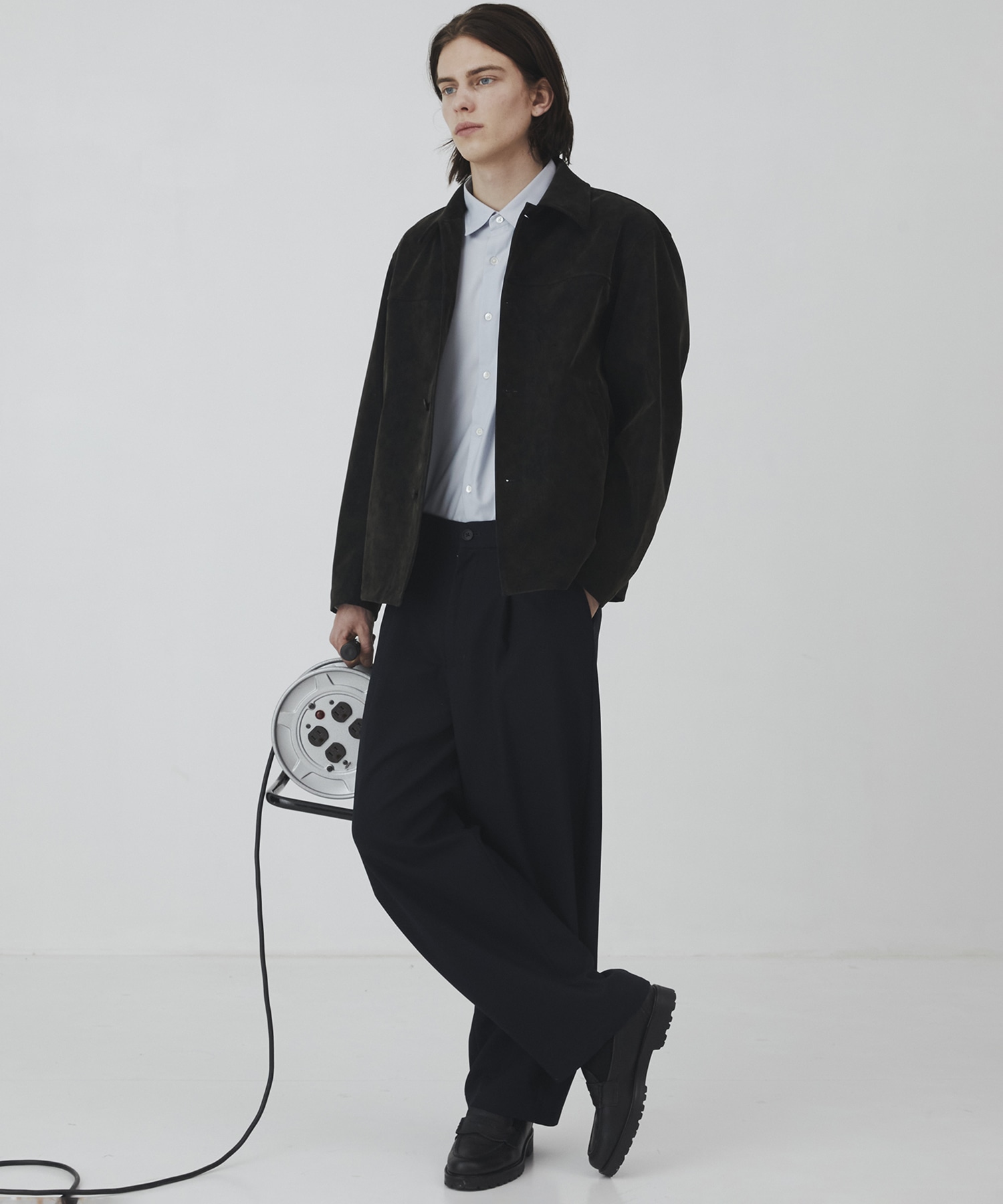 〈2026SS〉フロッキースエード カバーオール