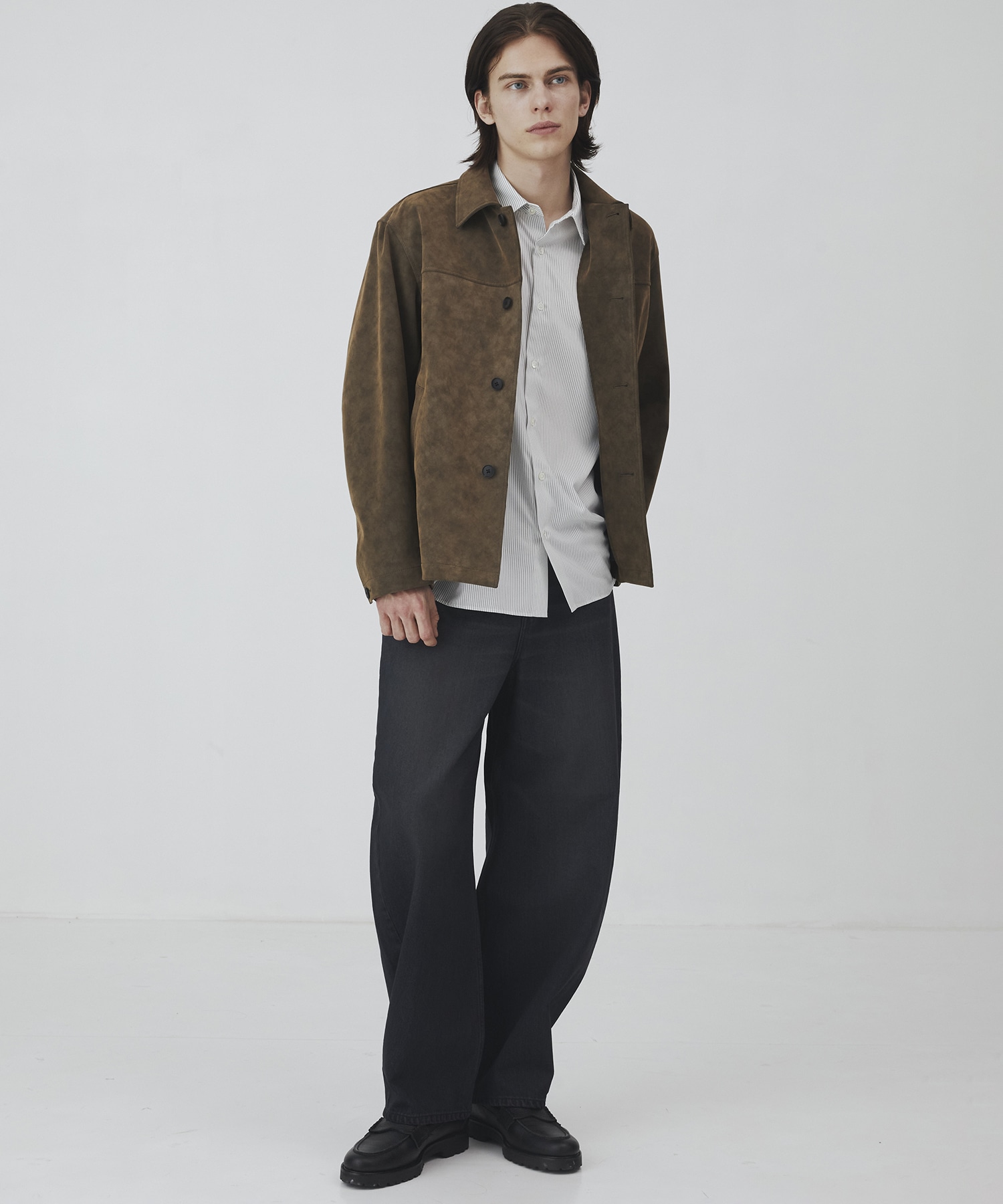 〈2026SS〉フロッキースエード カバーオール