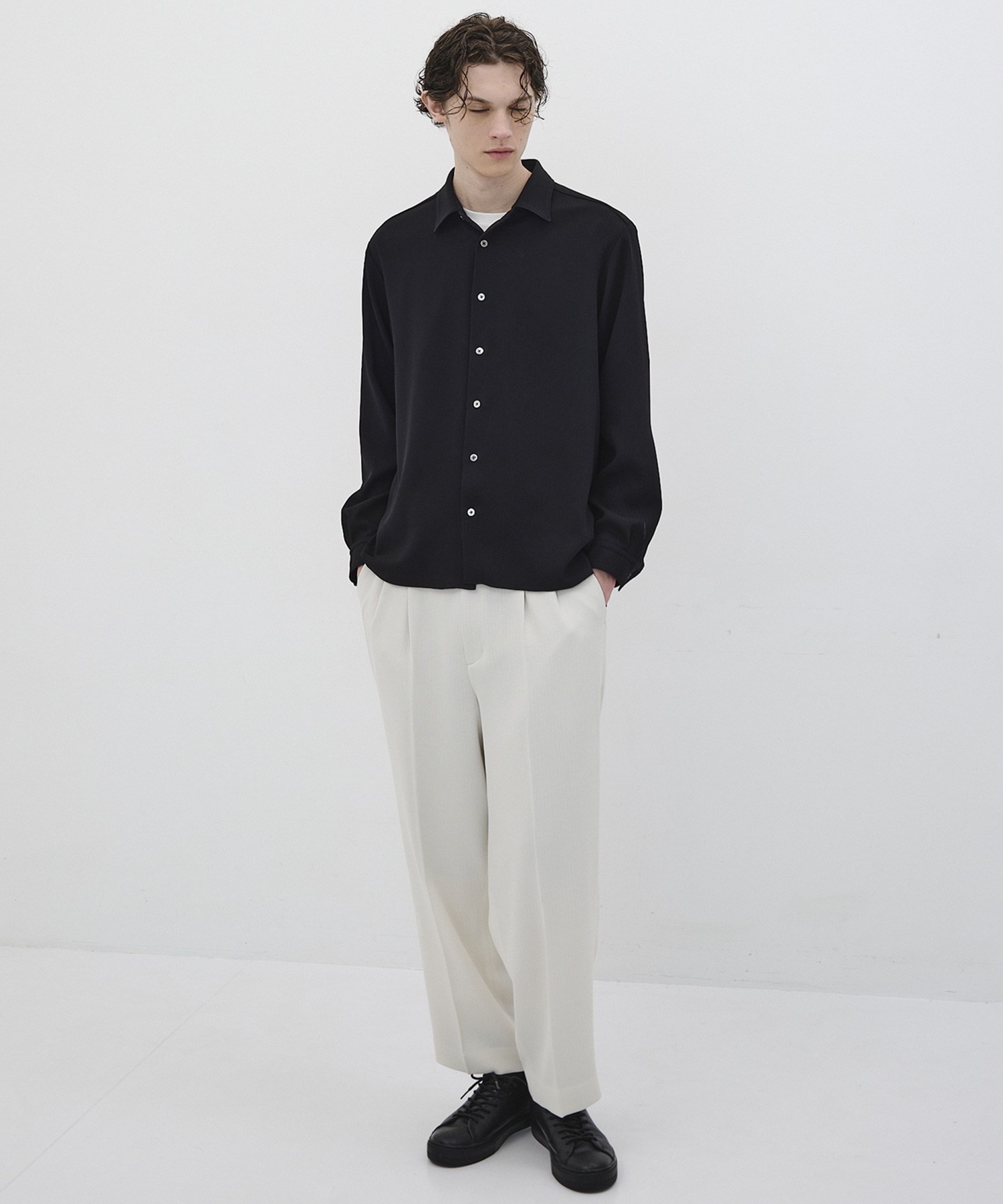 COLD DRY PLEATS ロングスリーブシャツ