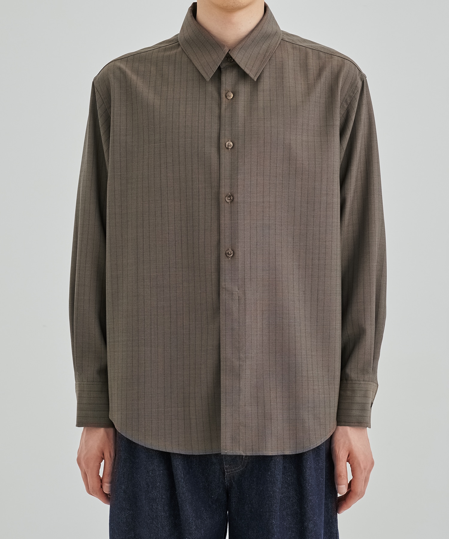 SUMMER WOOL ロングスリーブシャツ
