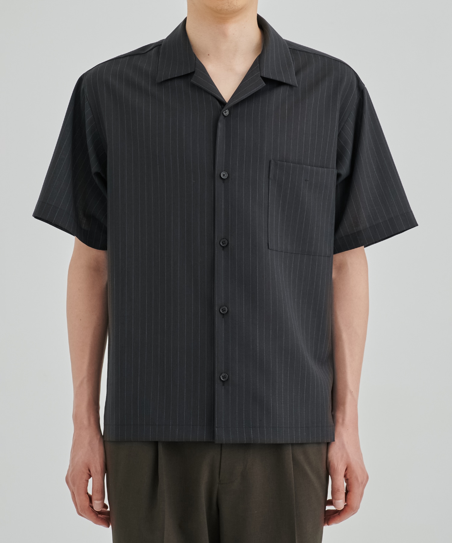 SUMMER WOOL オープンカラーシャツ