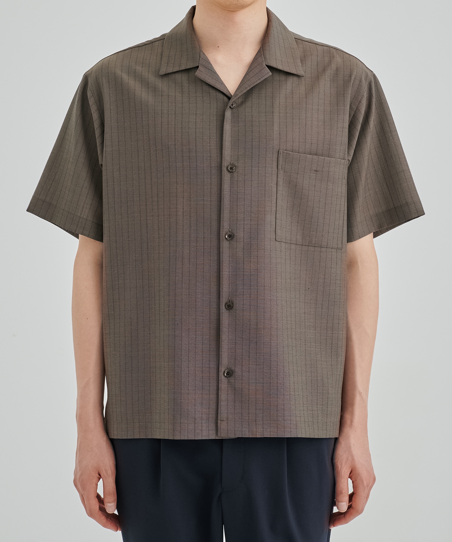 SUMMER WOOL オープンカラーシャツ